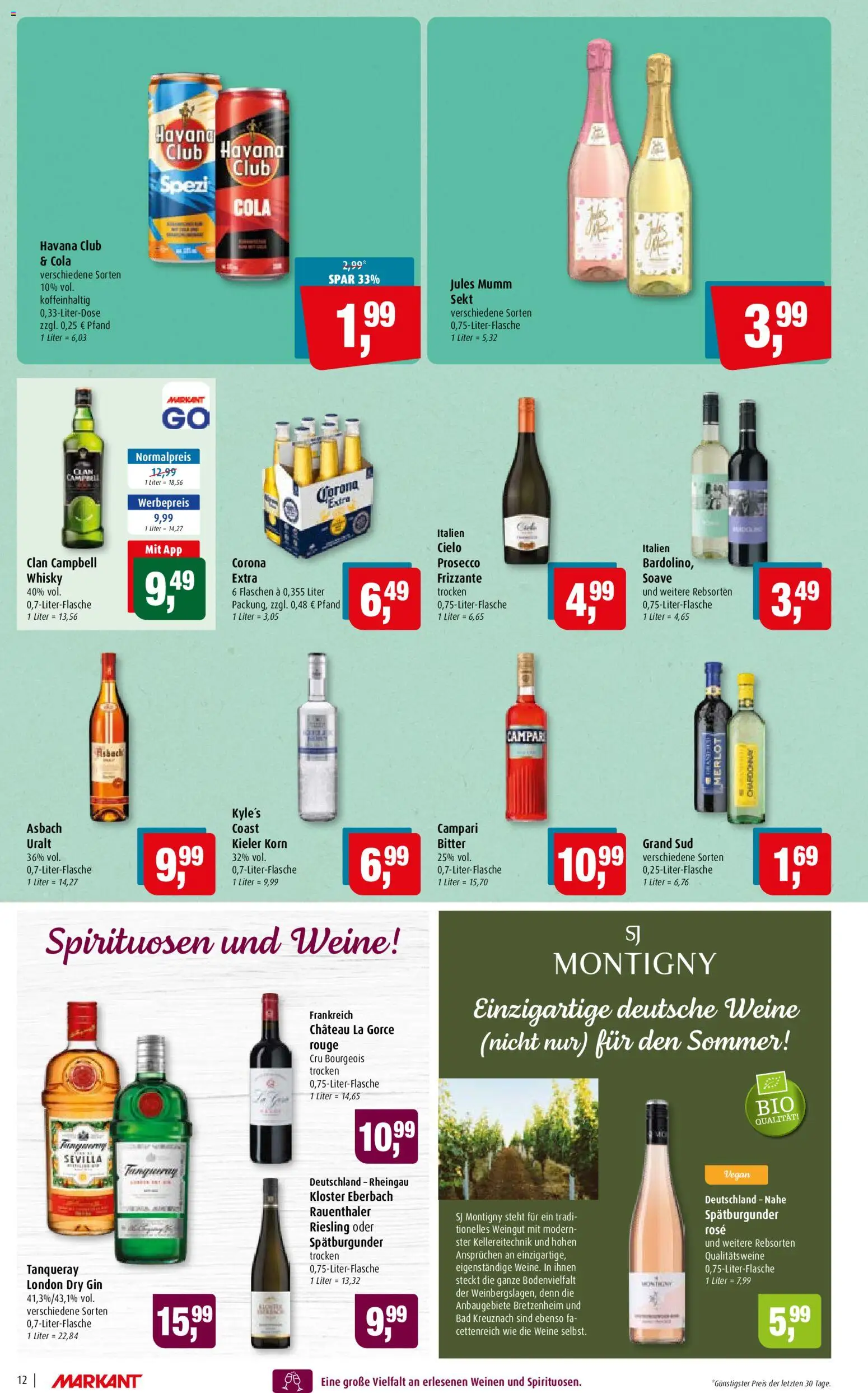Markant Prospekt – gültig ab 01.06.2026 | Seite: 12 | Produkte: Havana club, Whisky, Merlot, Bad