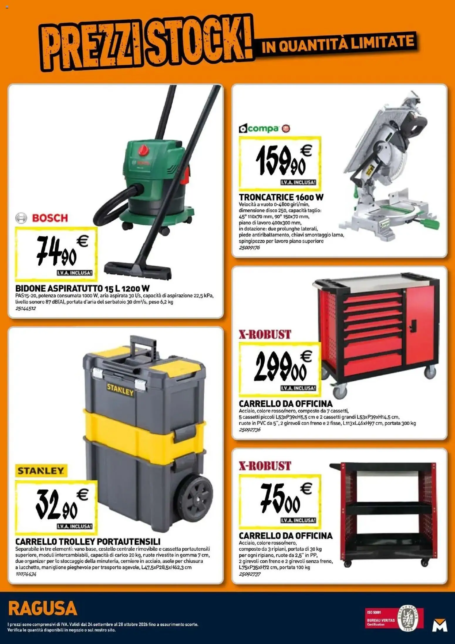Volantino TECNOMAT del 24/09/2026 | Pagina: 22 | Prodotti: Taglio, Carrello, Disco, Trolley