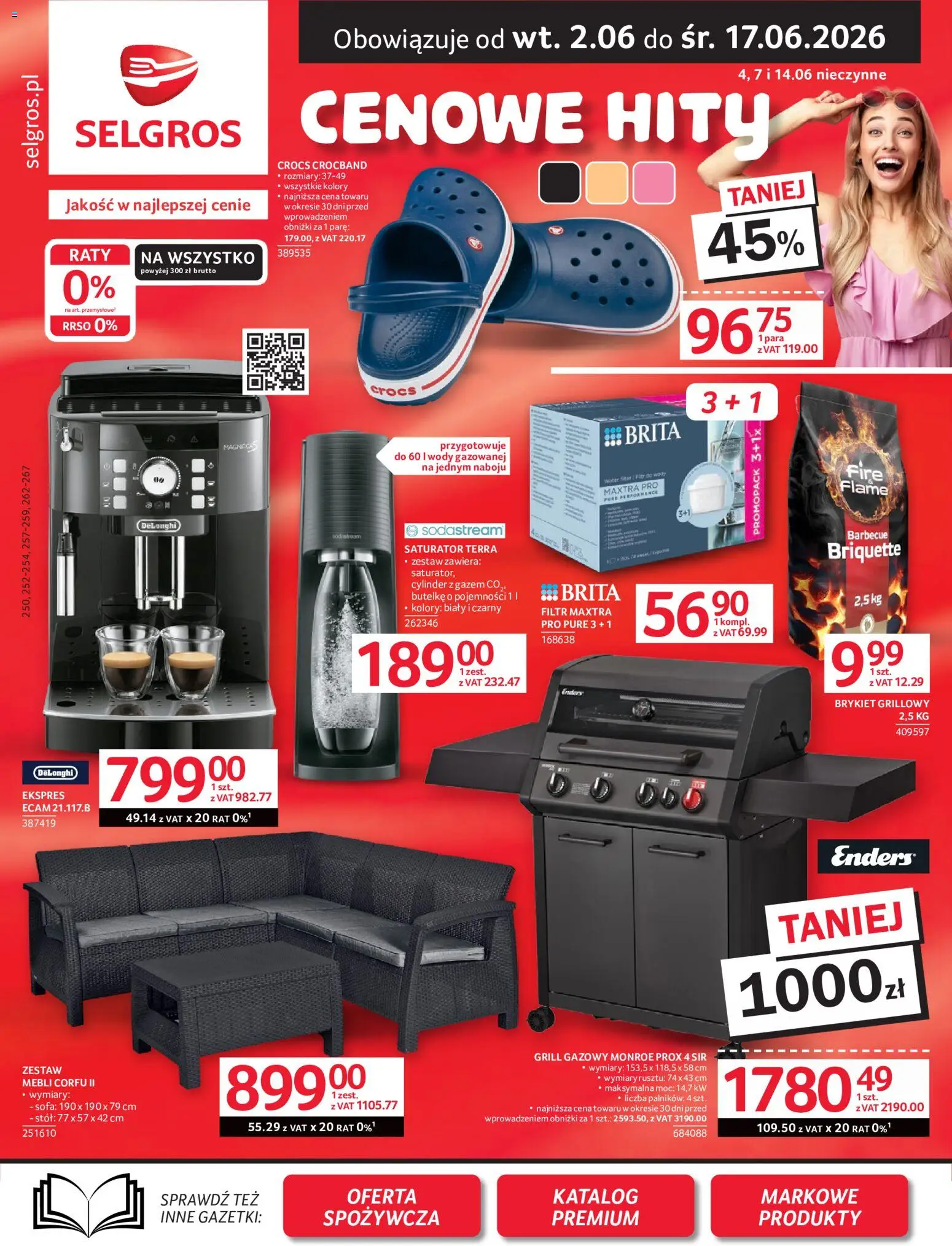 Selgros cash&carry gazetka - Oferta przemysłowa od 02.06.2026 | Strona: 1 | Produkty: Grill, Grill gazowy, Sofa, Stół