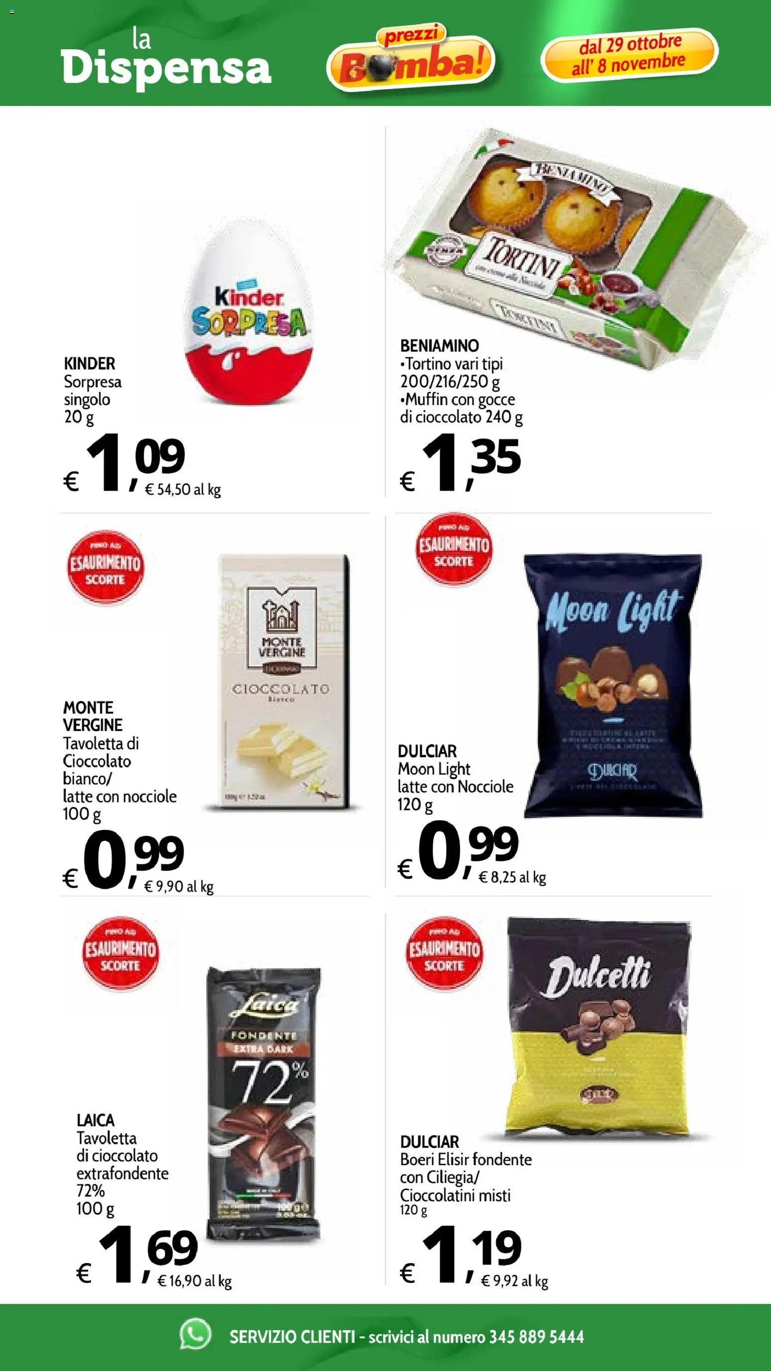 Volantino Primo Prezzo del 29/10/2026 | Pagina: 14 | Prodotti: Cioccolato, Latte, Nocciole, Cioccolatini