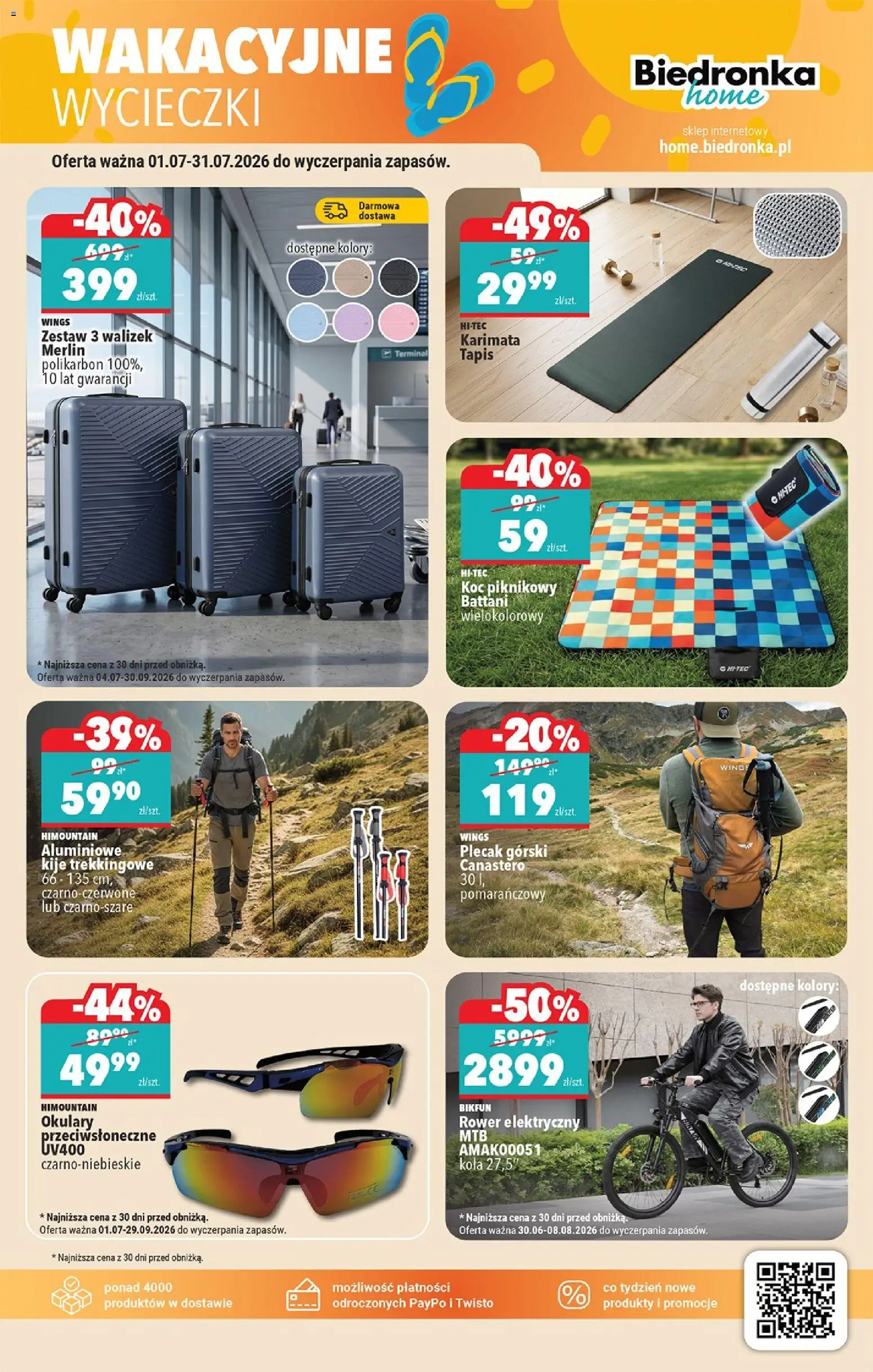 Biedronka gazetka - Hity i inspiracje od 13.07.2026 | Strona: 47 | Produkty: Plecak, Okulary, Rower, Koc