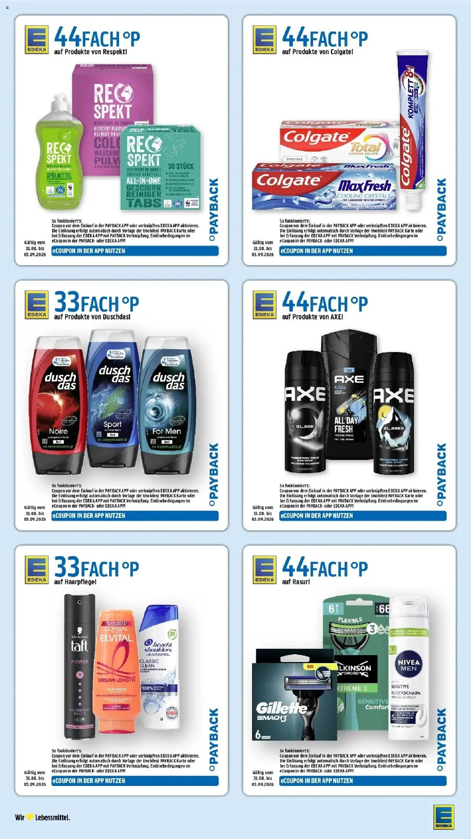 Edeka Prospekt Eppstein (ab 31.08.2026) » Angebote Online | Seite: 40 | Produkte: Haarspray, Rasierschaum, Duschdas