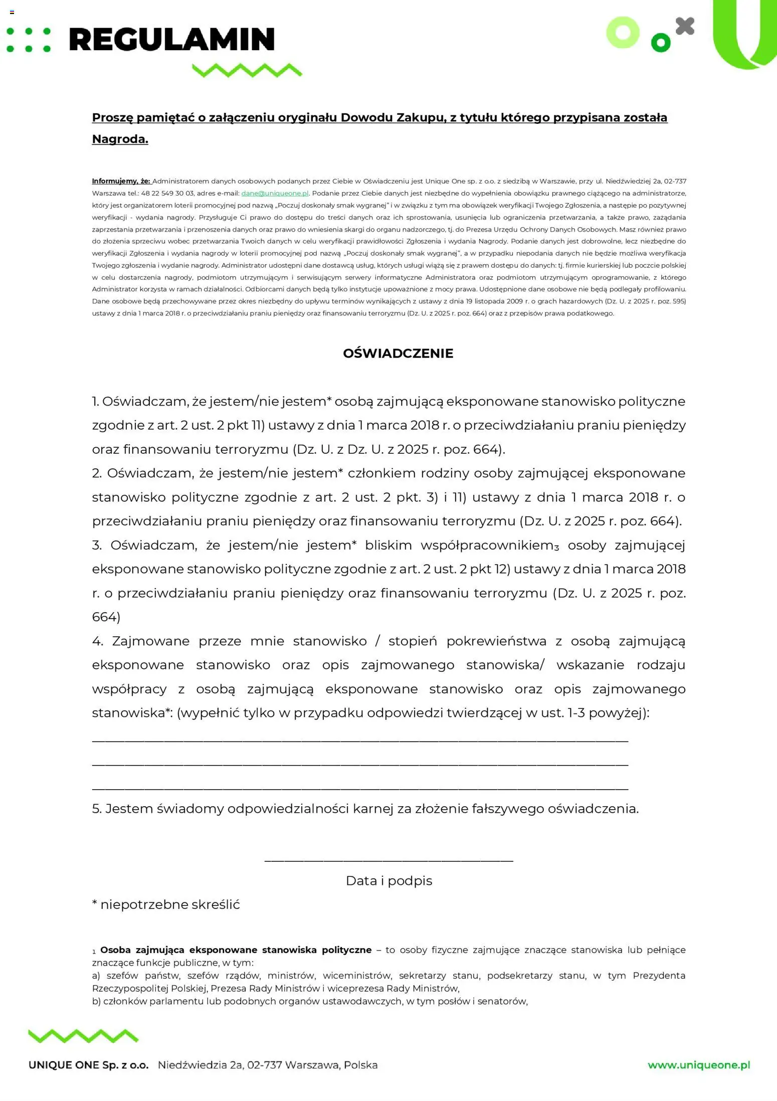 Makro Gazetka - Regulamin loterii Poczuj doskonały smak wygranej od 17.10.2025 | Strona: 27