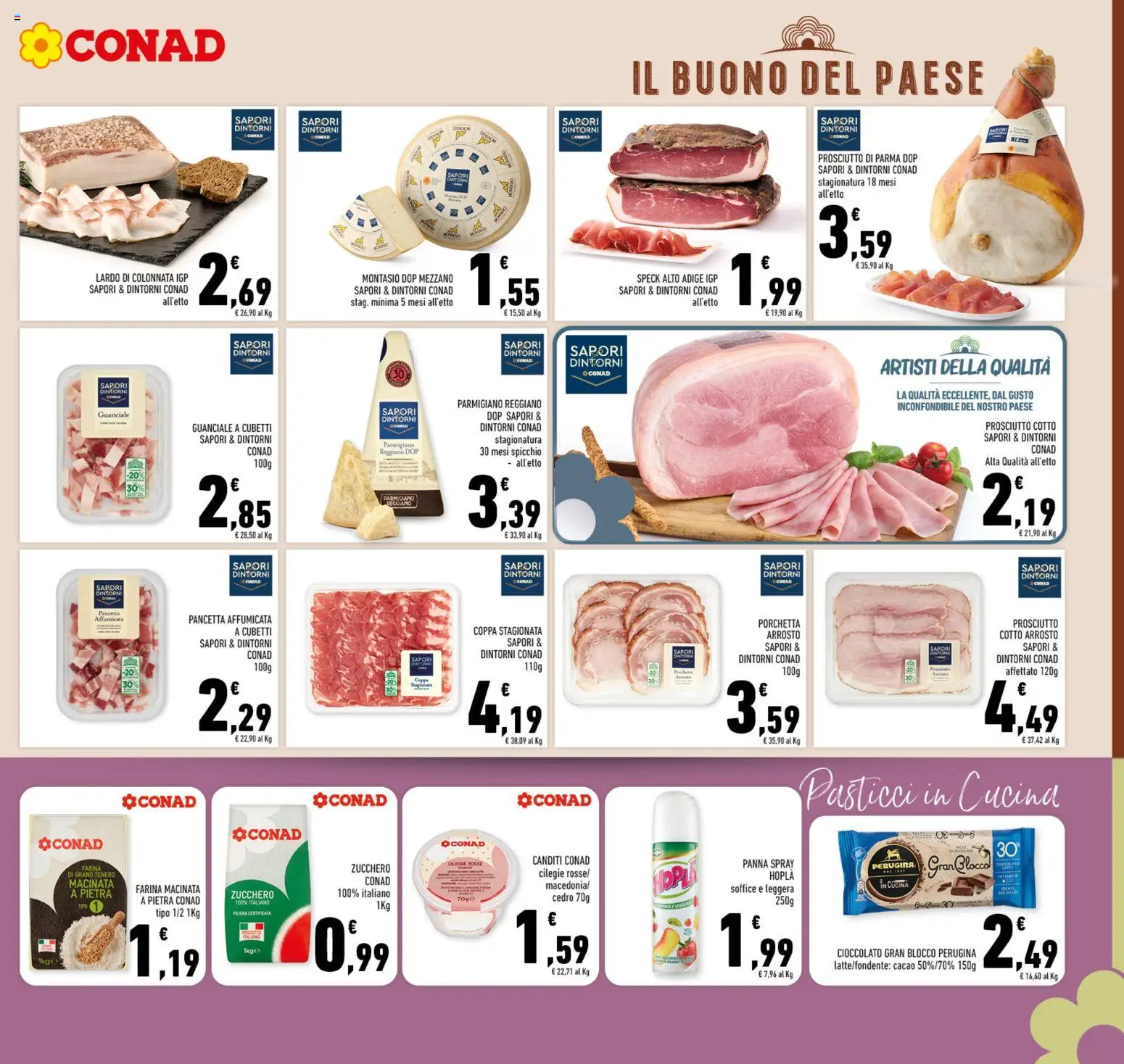 Volantino Conad del 11.03.2026 | Pagina: 7 | Prodotti: Arrosto, Prosciutto di Parma, Porchetta, Parmigiano