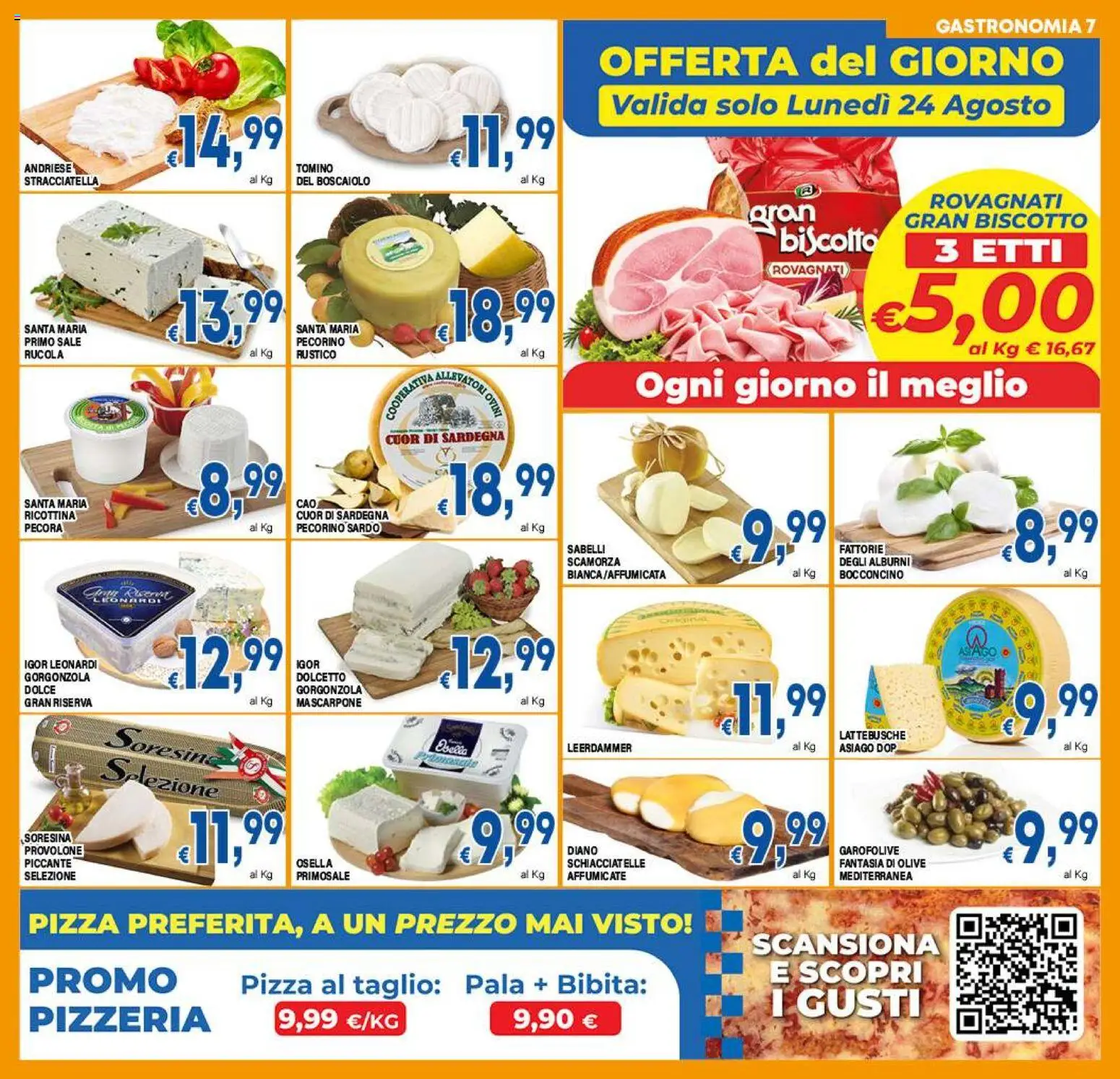 Volantino DEM del 21/08/2026 | Pagina: 7 | Prodotti: Olive, Gorgonzola, Pecorino, Stracciatella
