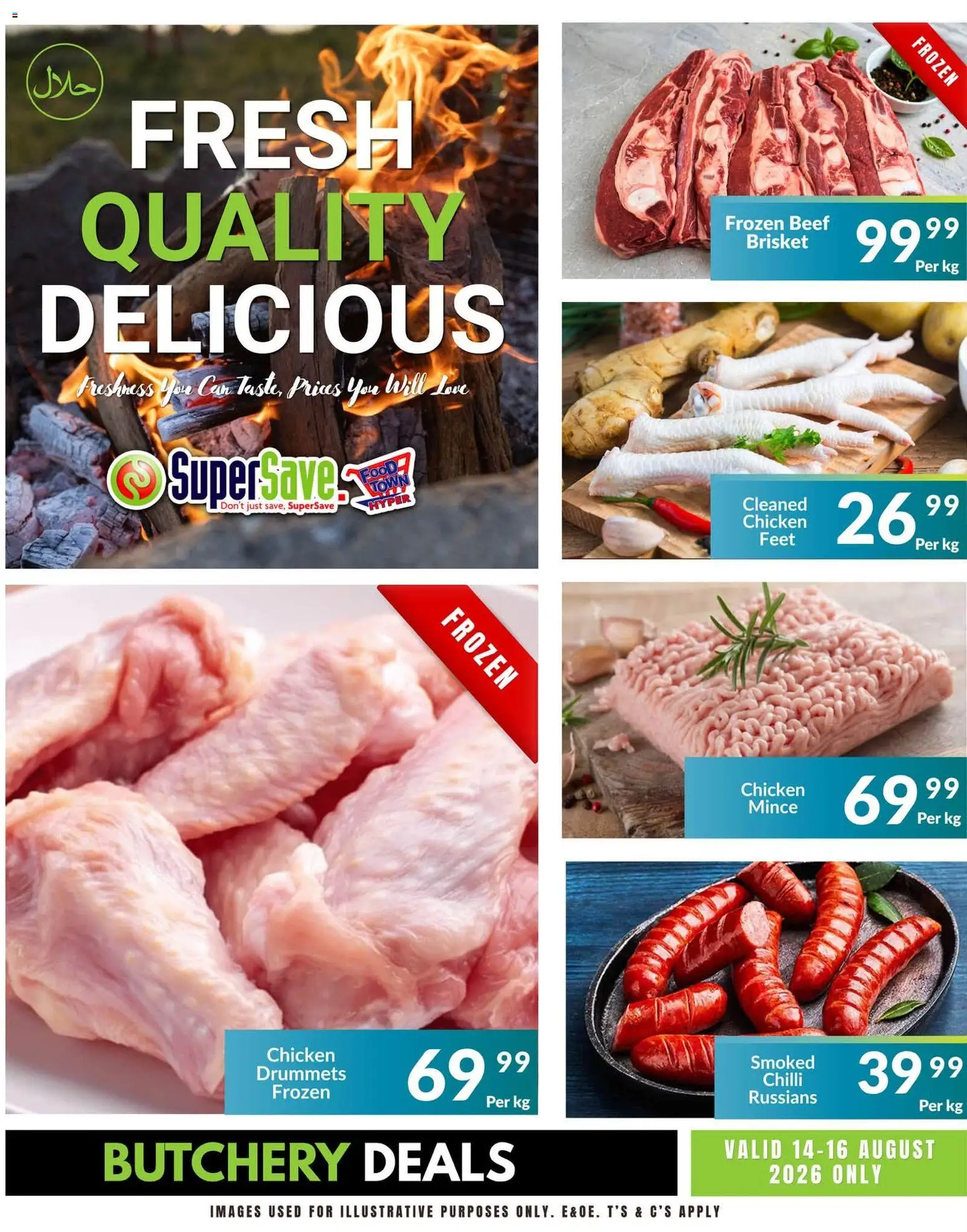 New Super Save catalogue – valid from 14/08/2026 | Page: 3 | Products: Frozen chicken, Chicken, Beef, Chilli