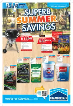 Chamberlain specials catalogue – valid from 19/10/2026