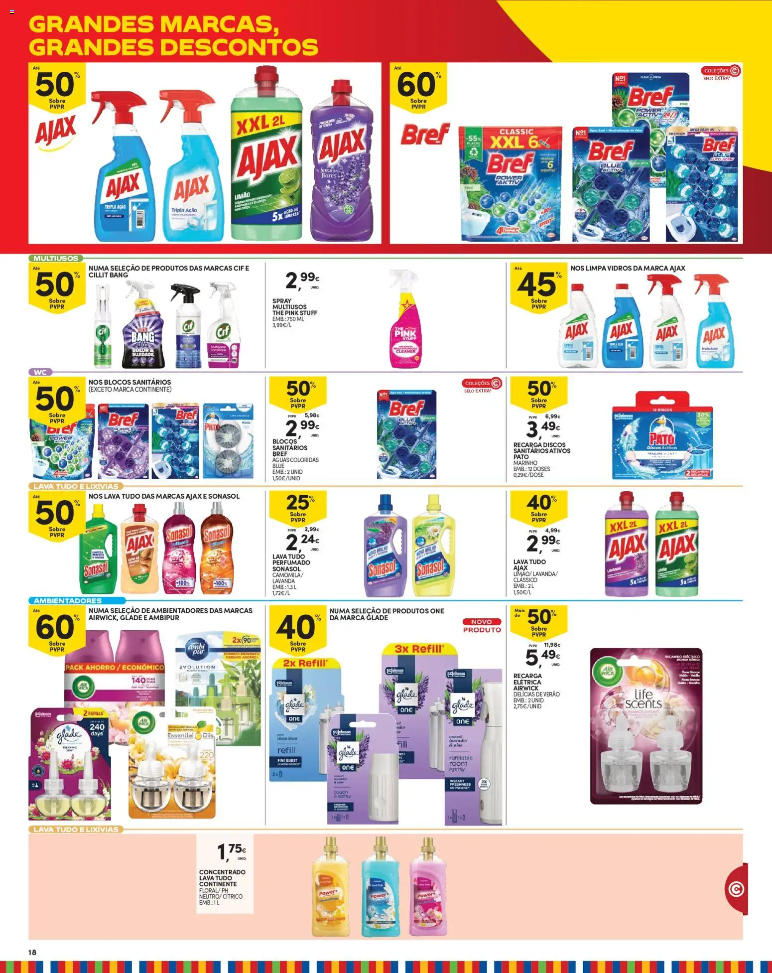 Continente Madeira │ válido de 18/08/2026 | Página: 18 | Produtos: Pato, Limpa vidros