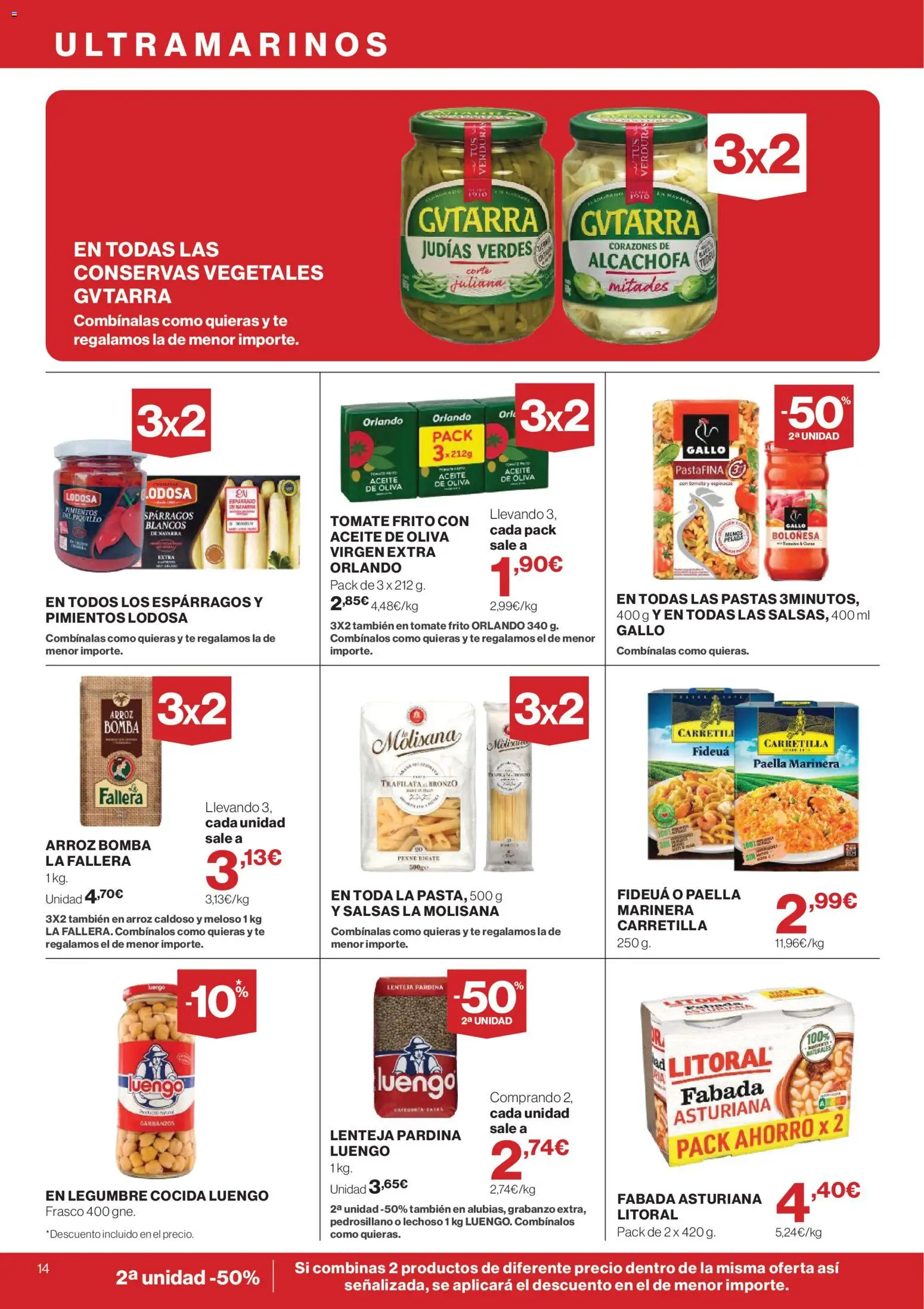 El Corte Inglés ofertas │ válido desde el 26/08/2026 | Página: 14 | Productos: Salsas, Verduras, Aceite, Tomate