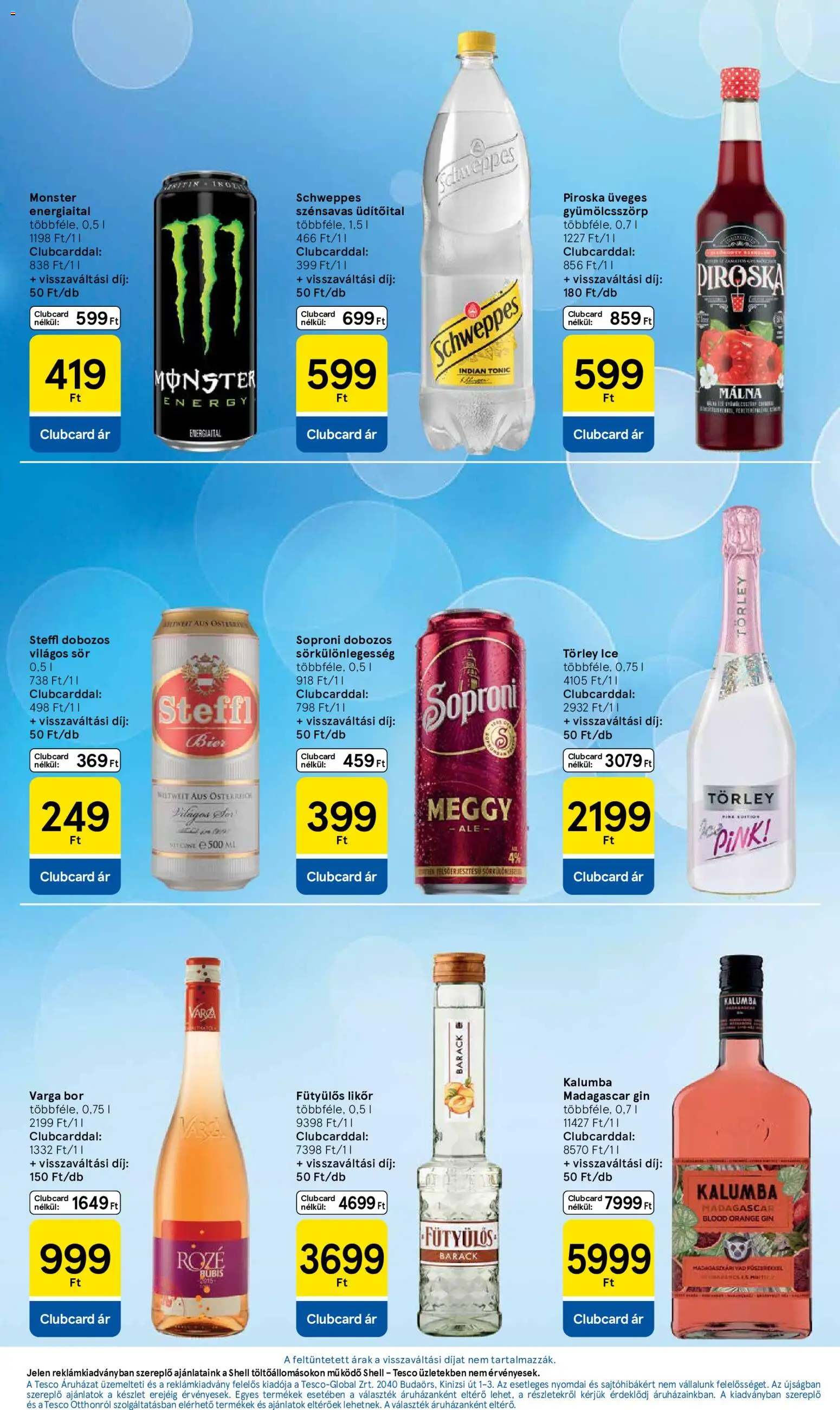 Tesco akciós ujság - amely érvényes a következő dátumtól: 2026.08.18. | Oldal: 7 | Termékek: Soproni, Világos sör, Steffl, Gin