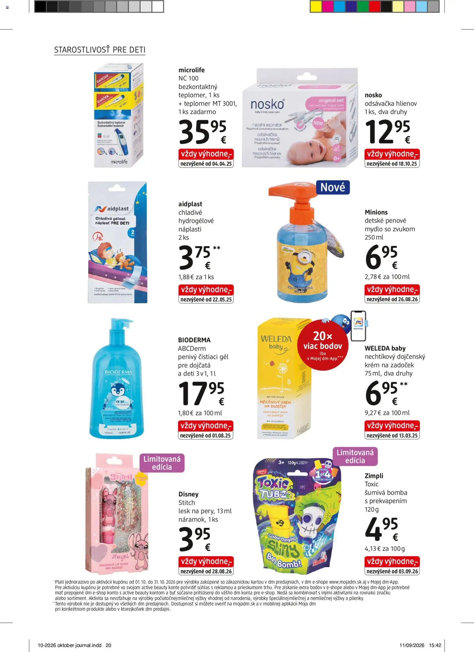 Nové dm drogerie akcie – leták je platný od 01.10.2026 | Strana: 20