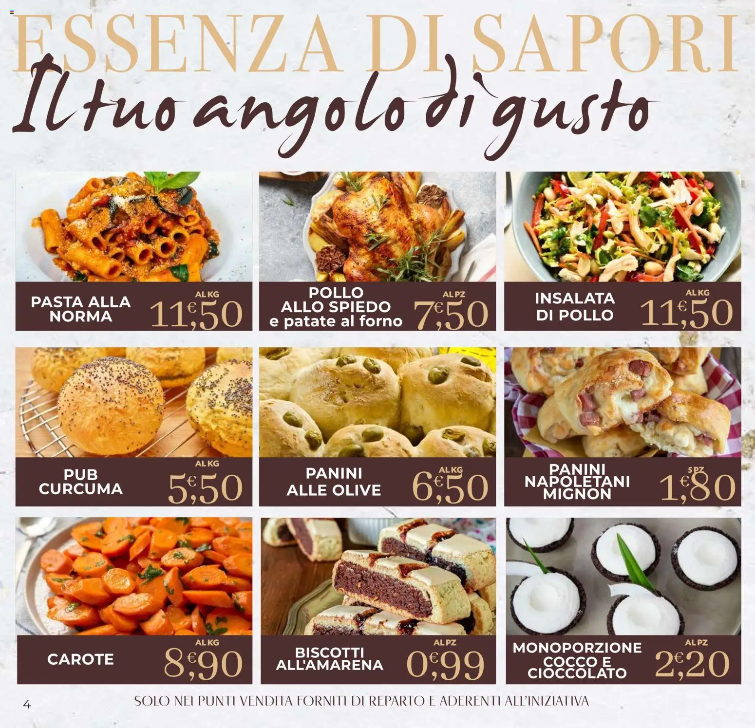 Volantino Eté del 12.06.2026 | Pagina: 4 | Prodotti: Pollo, Insalata, Carote, Pasta
