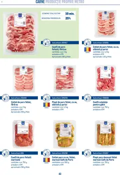 Ofertele Metro valabile de la 21.04.2026 | Pagină: 40 | Produse: Slanina, Cotlet, Cotlet porc, Piept de Porc