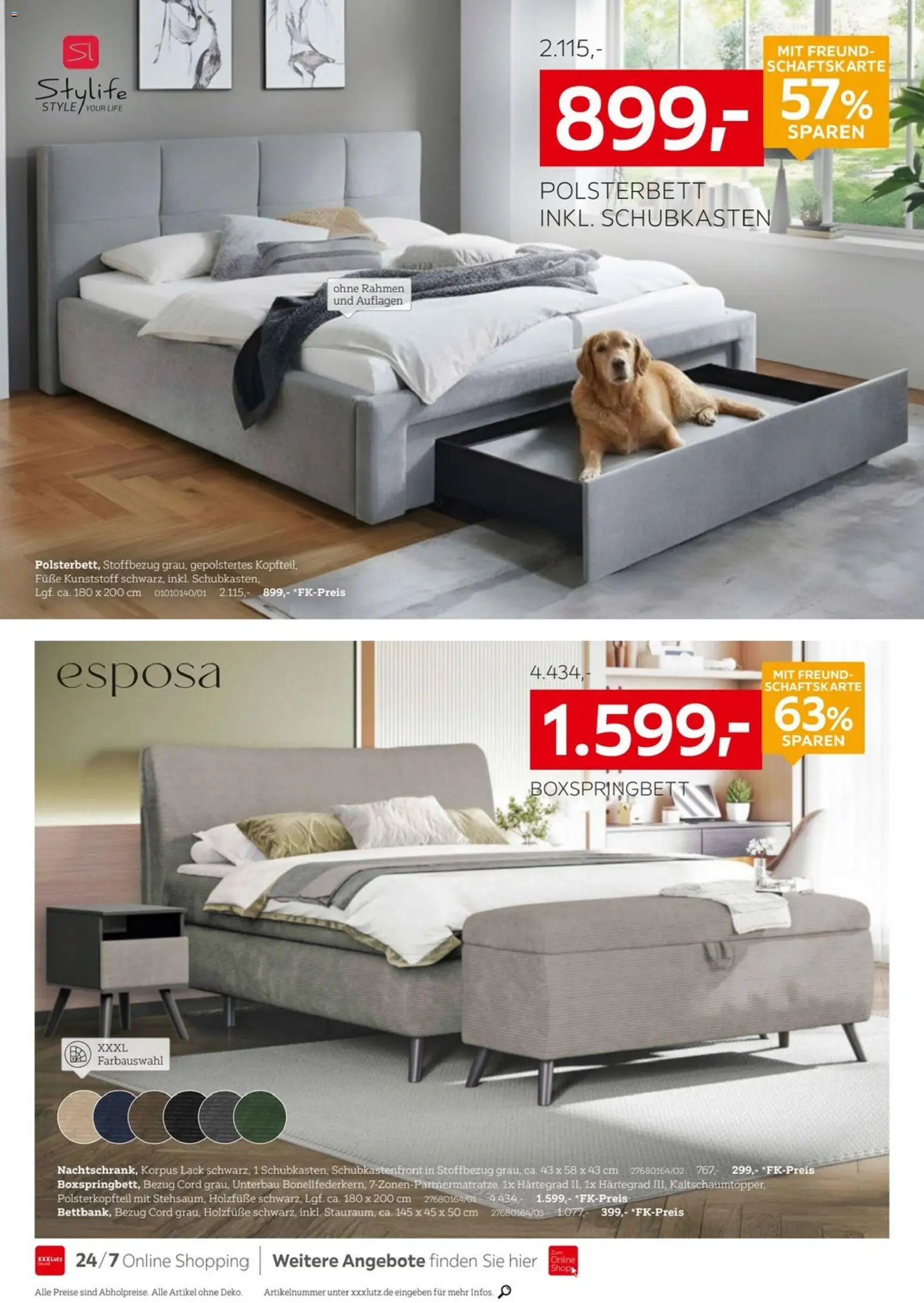 XXXLutz Boxspringbetten Spezial – gültig ab 15.08.2026 | Seite: 4 | Produkte: Polsterbett