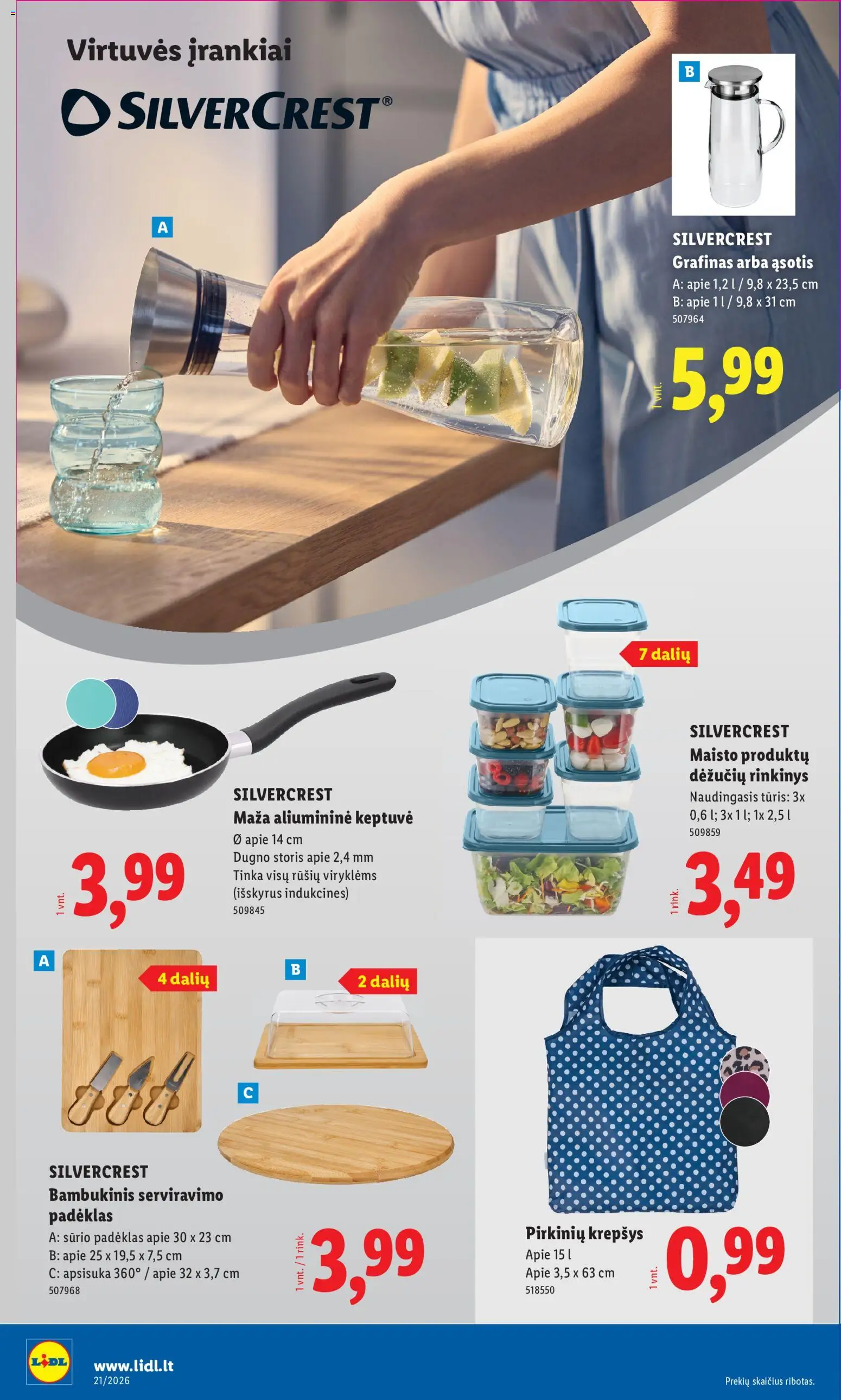 LIDL akcijos nuo 18.05.2026 | Puslapis: 24 | Prekių: Keptuvė, Krepšys