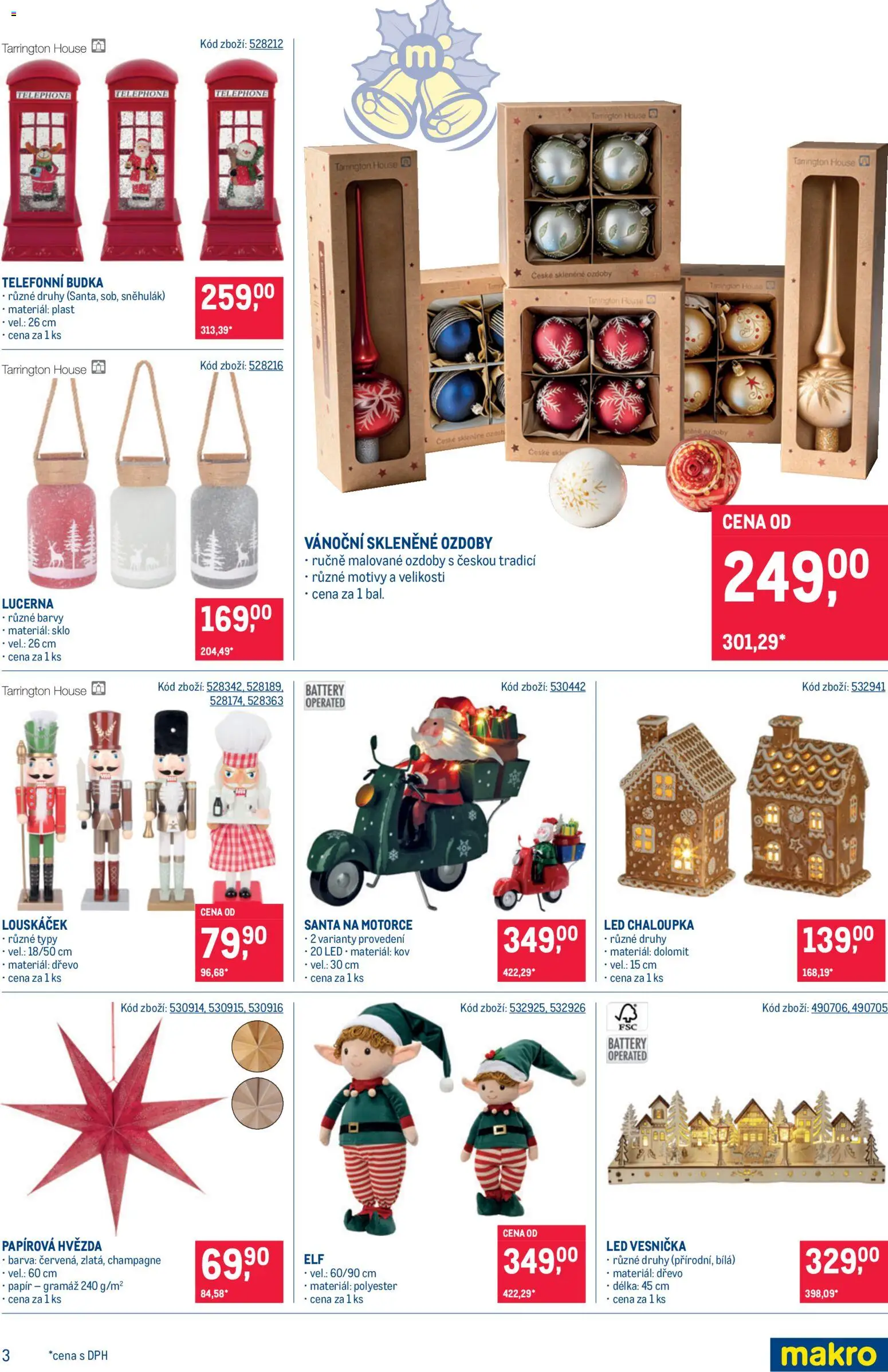 Makro leták - Dekorace od 21.10.2026 | Strana: 3 | Produkty: Lucerna, Champagne, Barvy, Louskáček