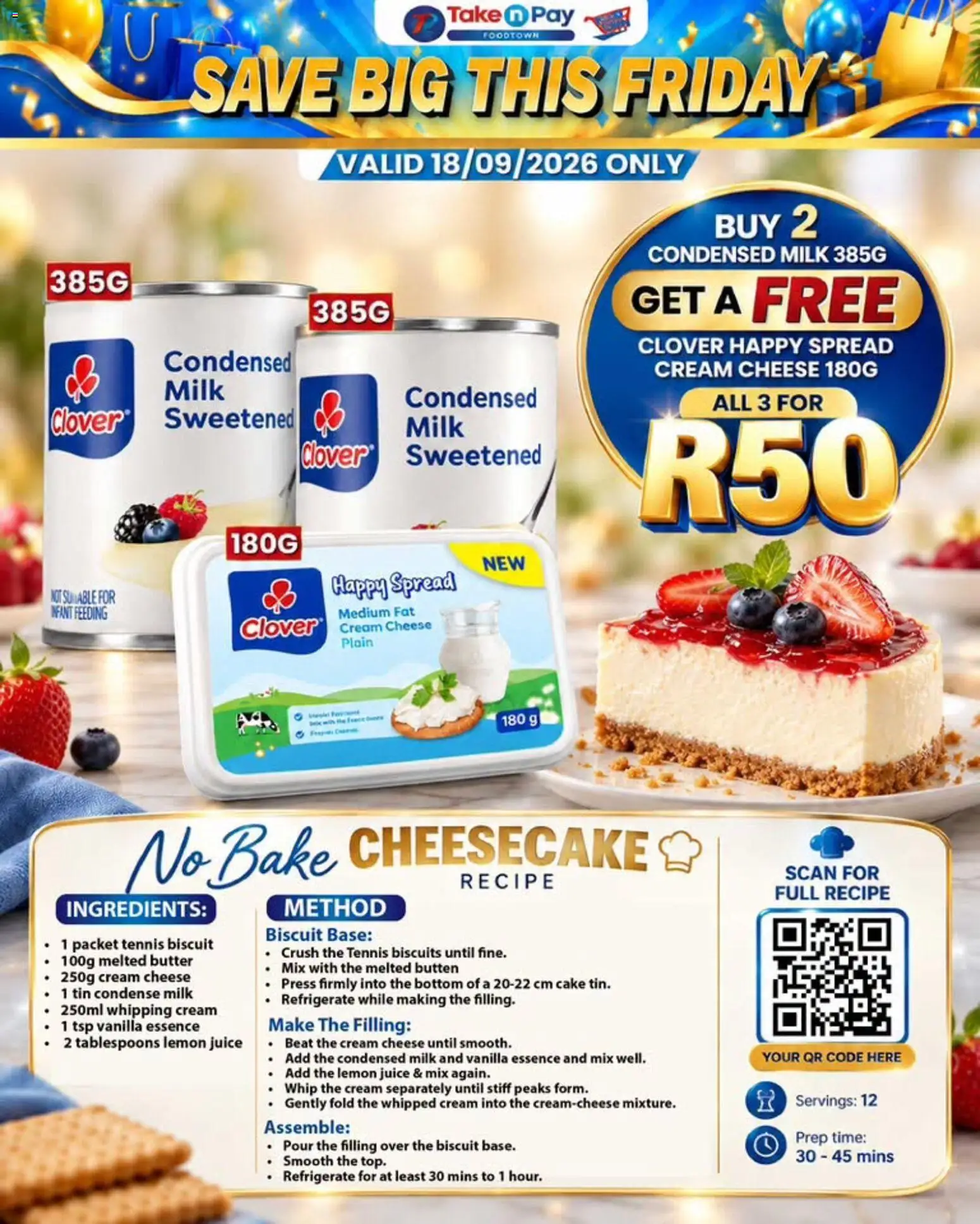 New Take n Pay catalogue – valid from 18/09/2026 | Page: 6 | Products: Butter, Cheese, Biscuits, Cream