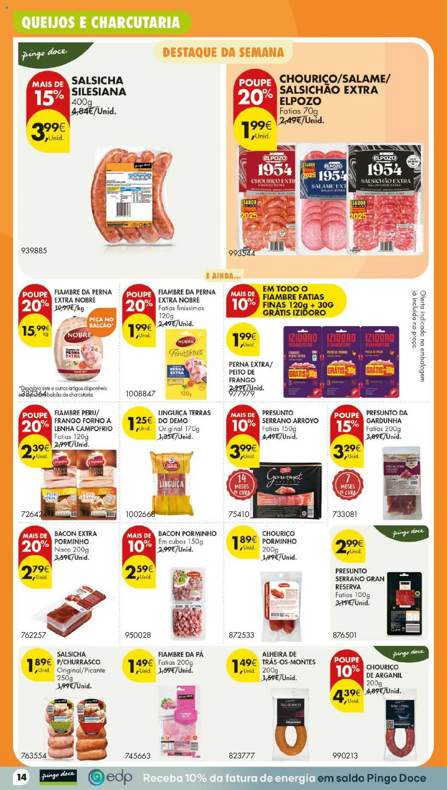 Pingo Doce folheto Poupe Este Fim de Semana │ válido de 29/10/2026 | Página: 16 | Produtos: Presunto Serrano, Salsicha, Linguiça, Presunto