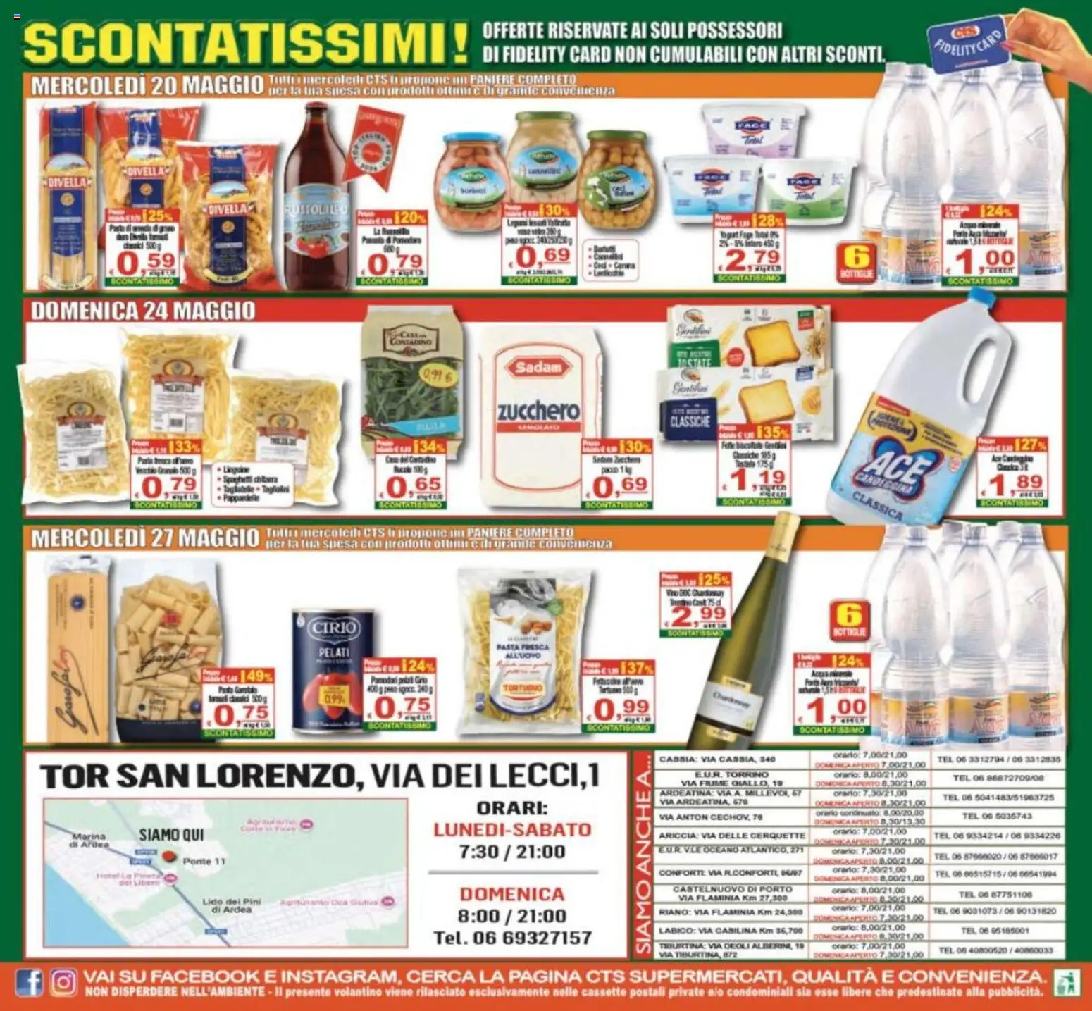 Volantino CTS del 20.05.2026 | Pagina: 24 | Prodotti: Acqua, Zucchero, Pasta