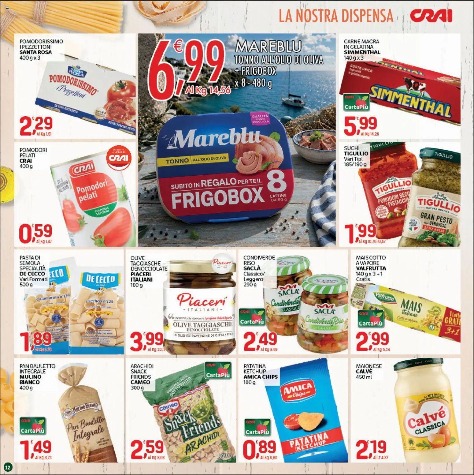 Volantino CRAI del 20/08/2026 | Pagina: 12 | Prodotti: Riso, Pesto, Tonno, Mais
