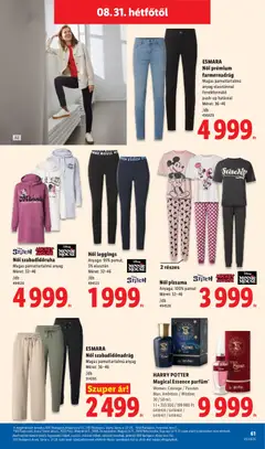 Női leggings, Anyaga: 95% pamut, 5% elasztán Méret: 32-46 - amely érvényes a következő dátumtól: 2026.08.27. | Oldal: 61
