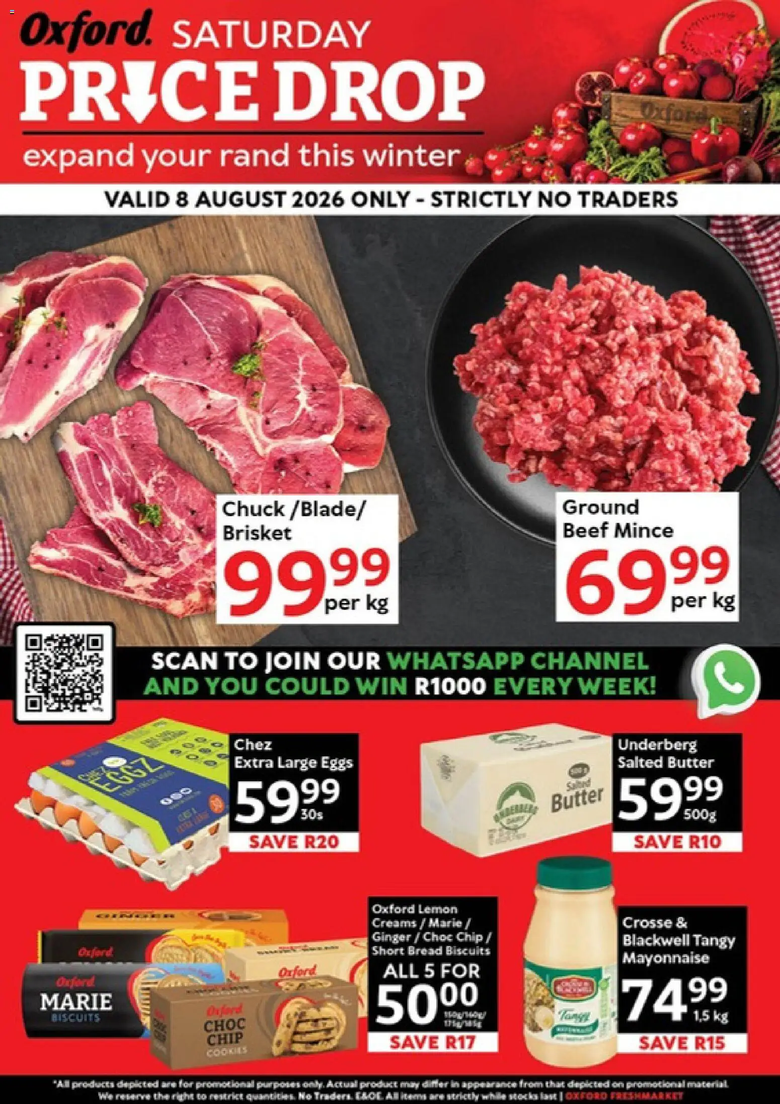 New Oxford Freshmarket catalogue – valid from 08/08/2026 | Page: 1 | Products: Butter, Eggs, Mayonnaise, Lemon