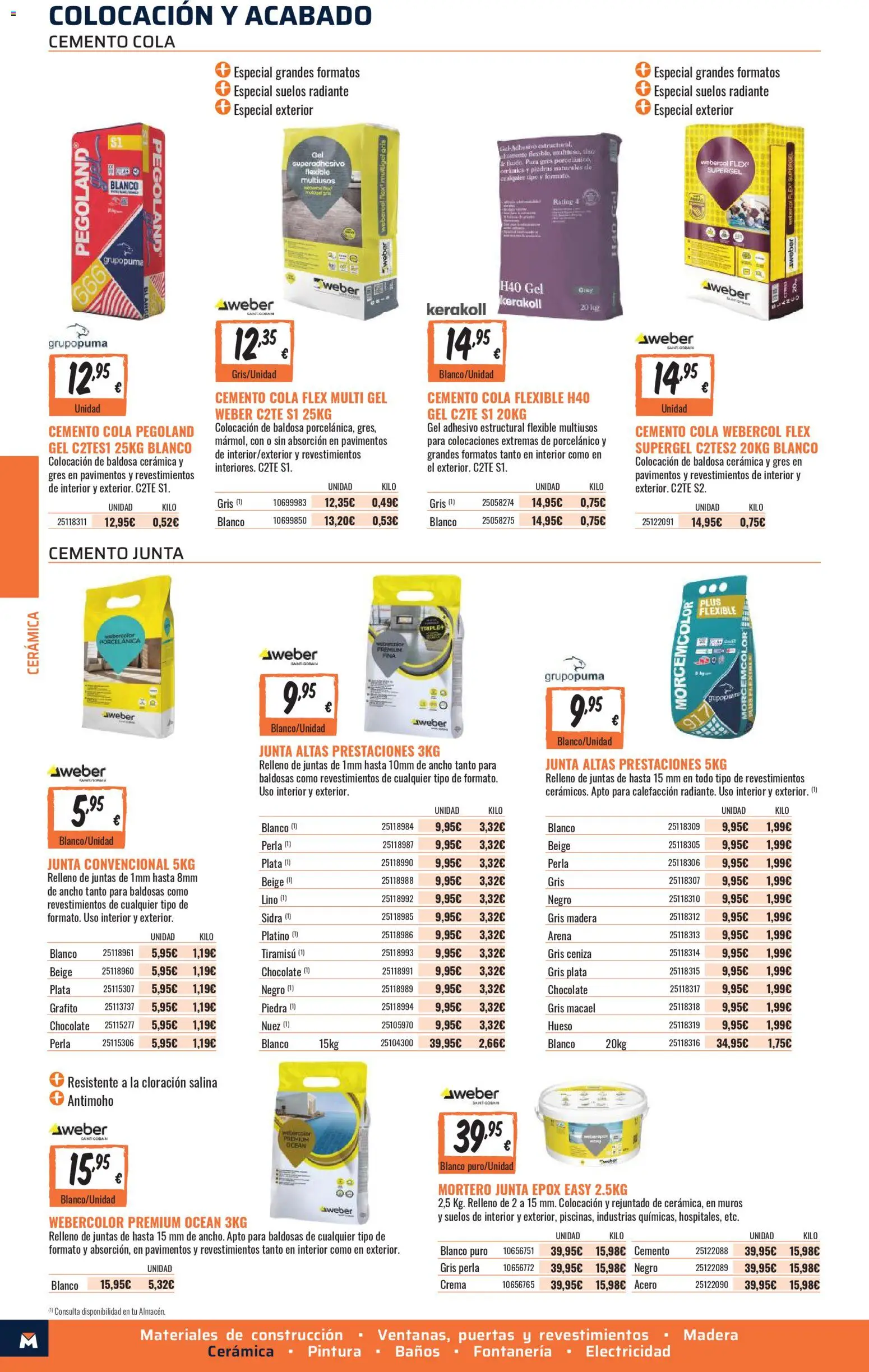 Obramat - Reformas Otono Imprenta Almacenes 13 Santiago 2026 │ válido desde el 09/10/2026 | Página: 40 | Productos: Tiramisú, Chocolate, Cemento, Puertas