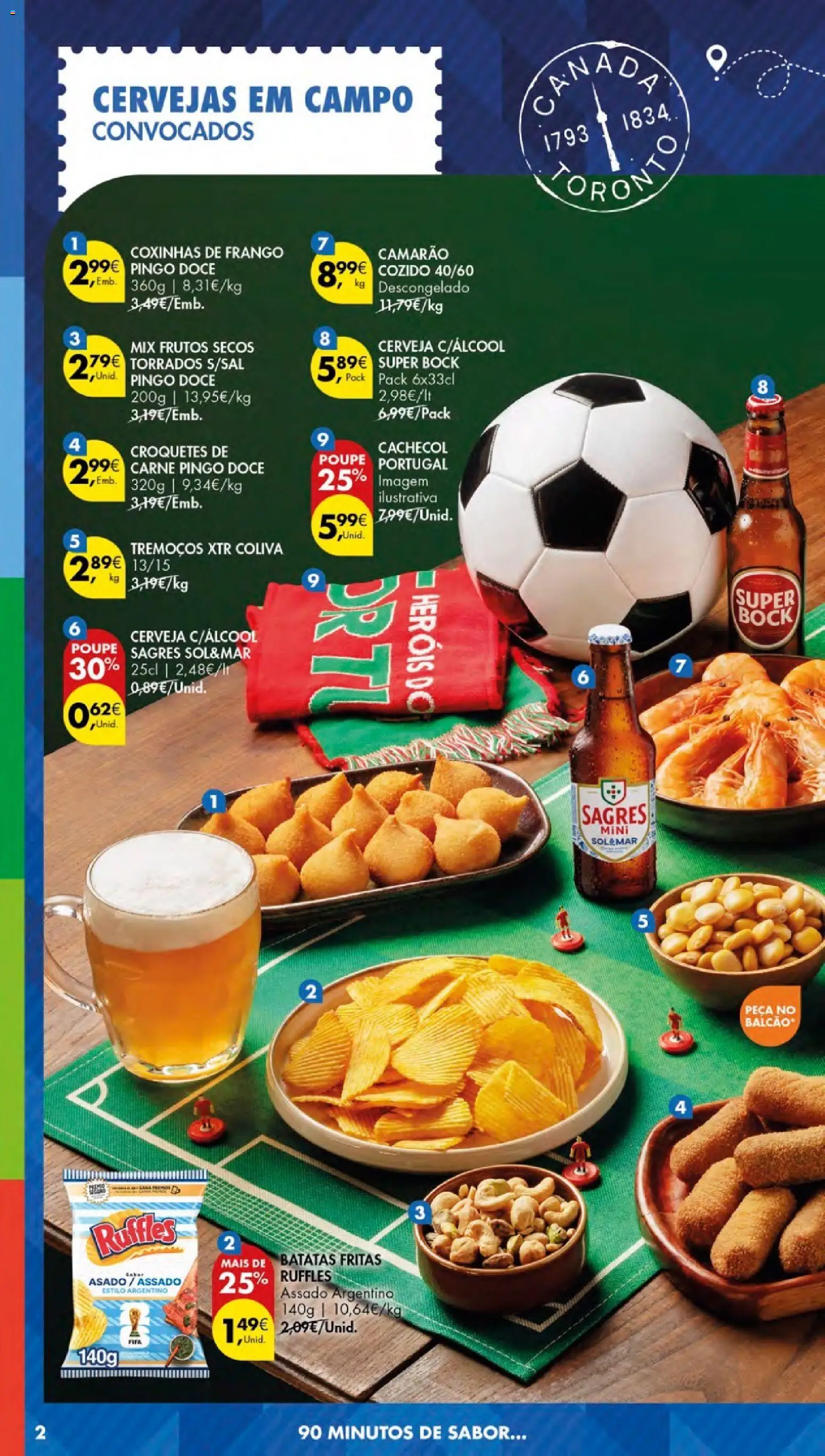 Pingo Doce Especial Bebidas e Petiscos 2026 │ válido de 11.06.2026 | Página: 2 | Produtos: Super bock, Cerveja, Carne, Batatas fritas