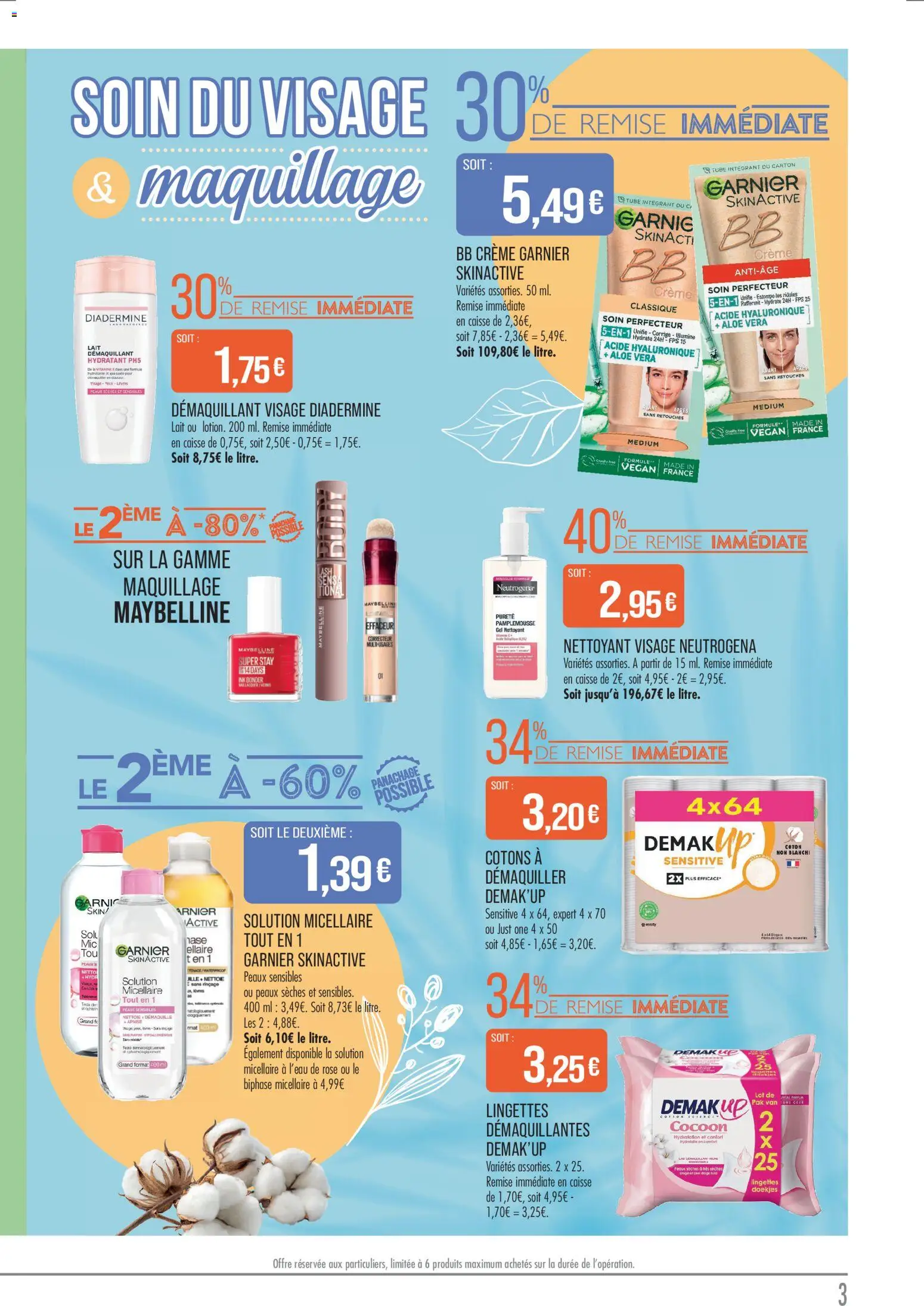 {H1} | Page: 3 | Produits: Pamplemousse, Coton, BB crème, Crème