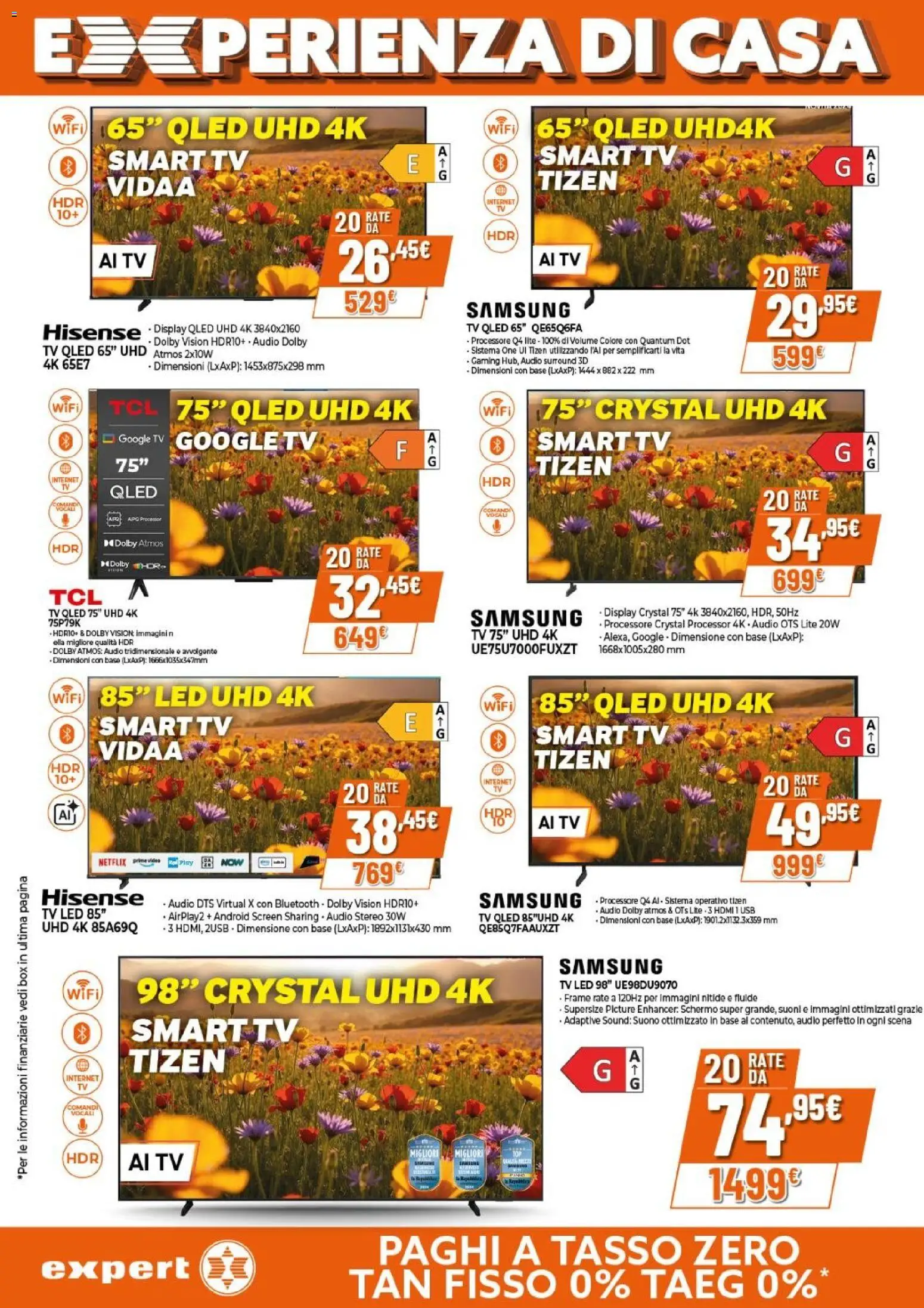 Volantino Expert del 09.04.2026 | Pagina: 15 | Prodotti: Schermo, Video, Audio, Samsung