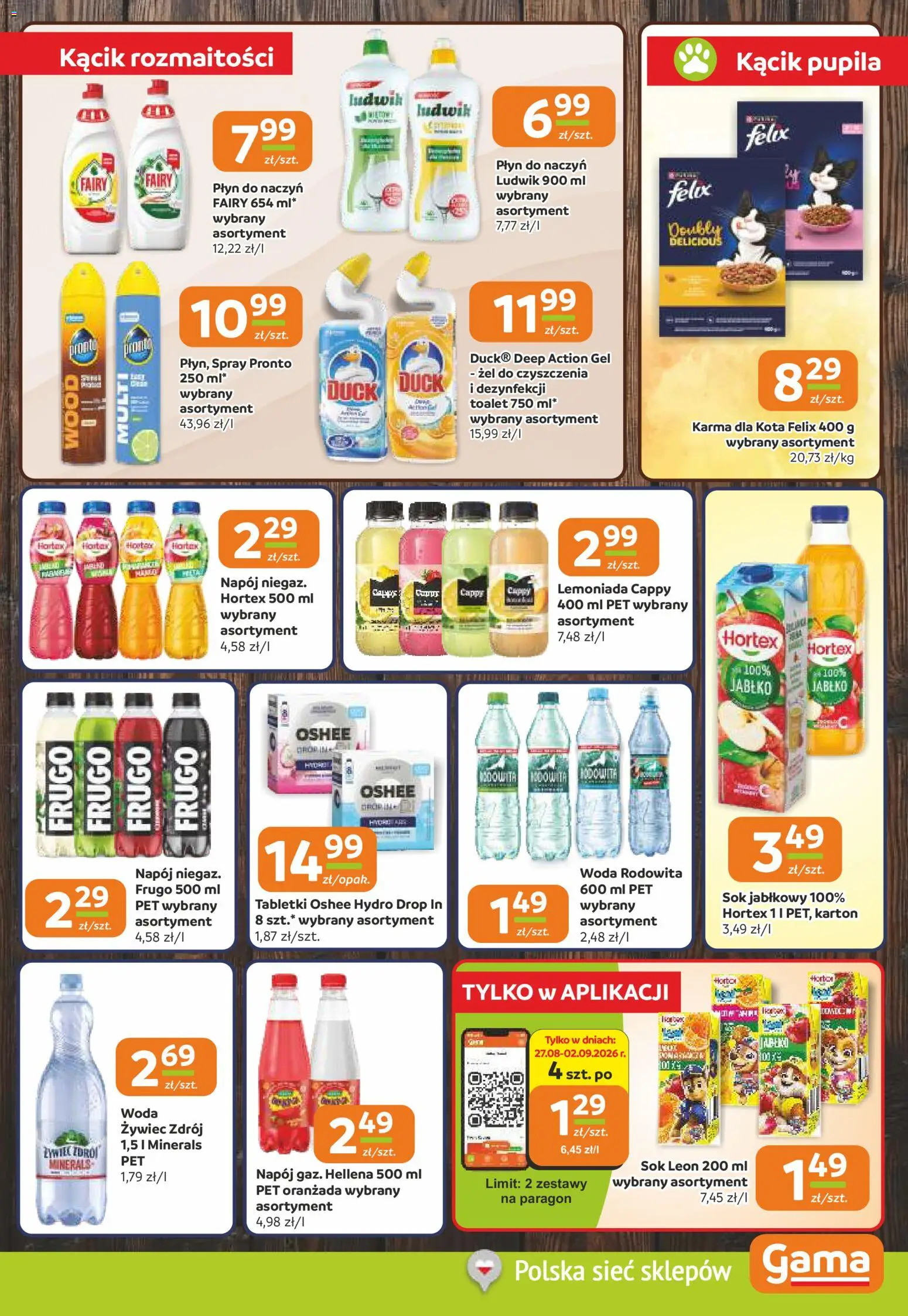 Gama gazetka od 27.08.2026 | Strona: 9 | Produkty: Oranżada, Lemoniada, Sok, Fairy