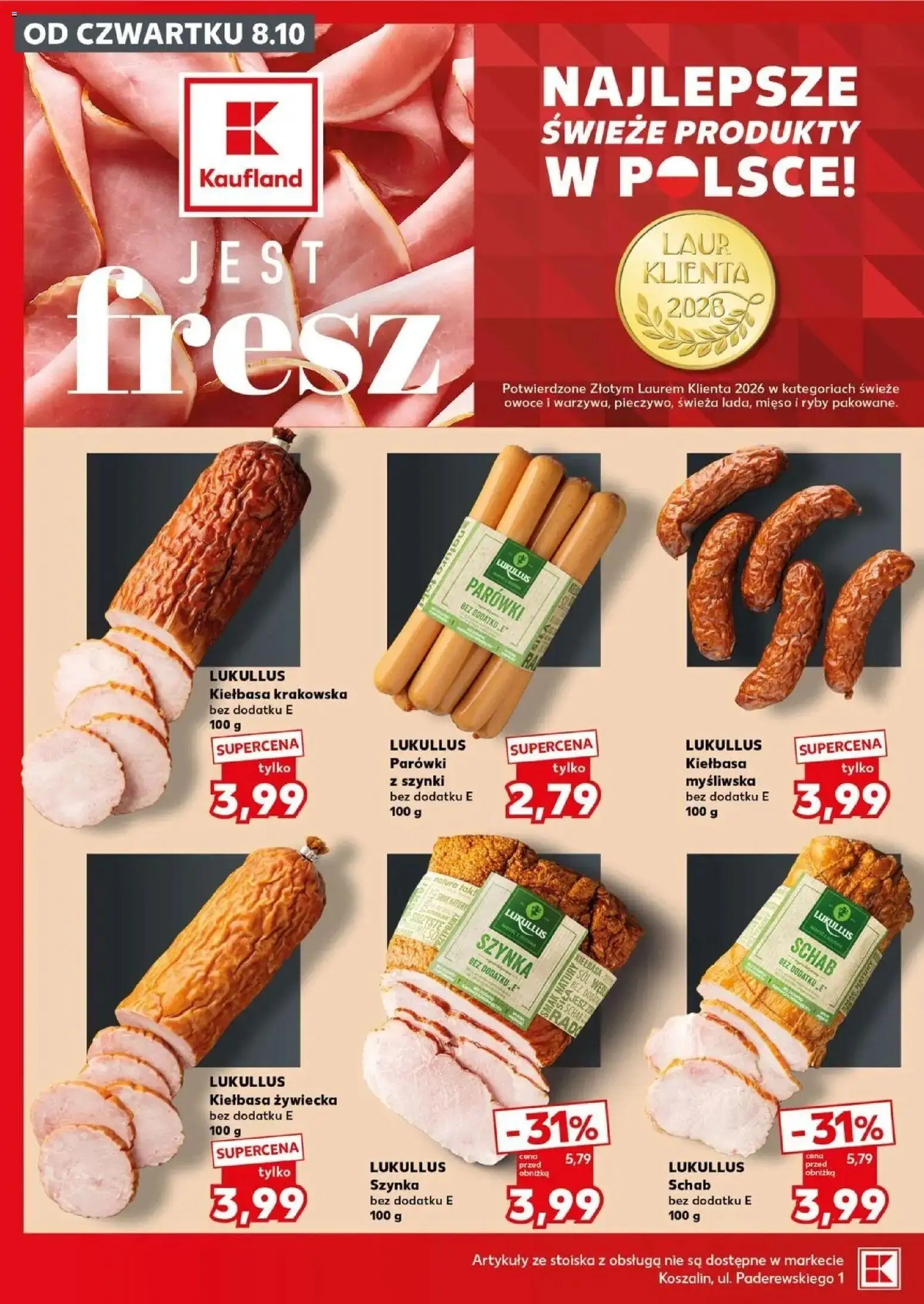 Kaufland gazetka - Super sobota od 08.10.2026 - od jutra PDF | Strona: 18 | Produkty: Mięso, Parówki z szynki, Parówki, Szynka