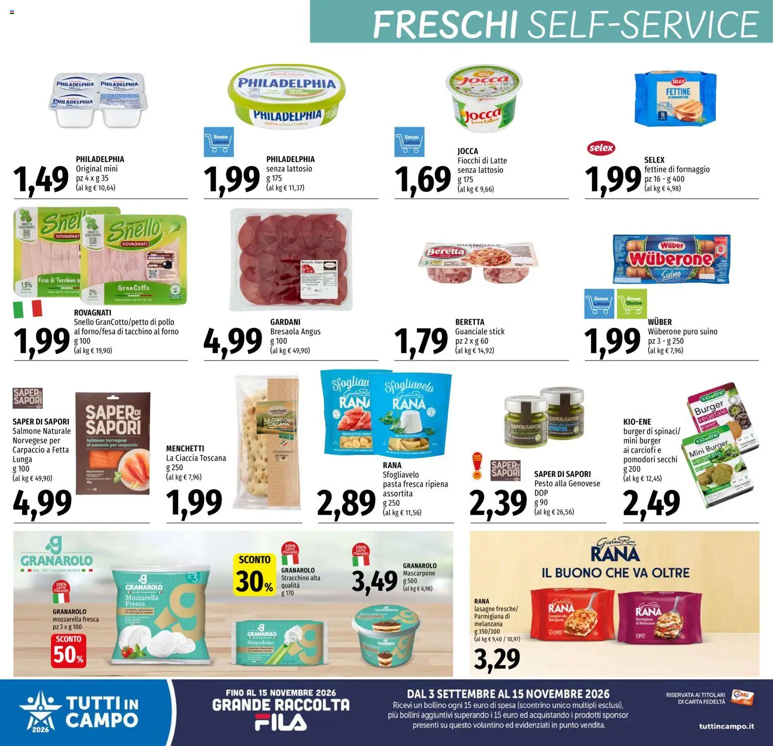 Volantino EMI del 01/10/2026 | Pagina: 8 | Prodotti: Prosciutto, Pasta, Stracchino, Senza lattosio