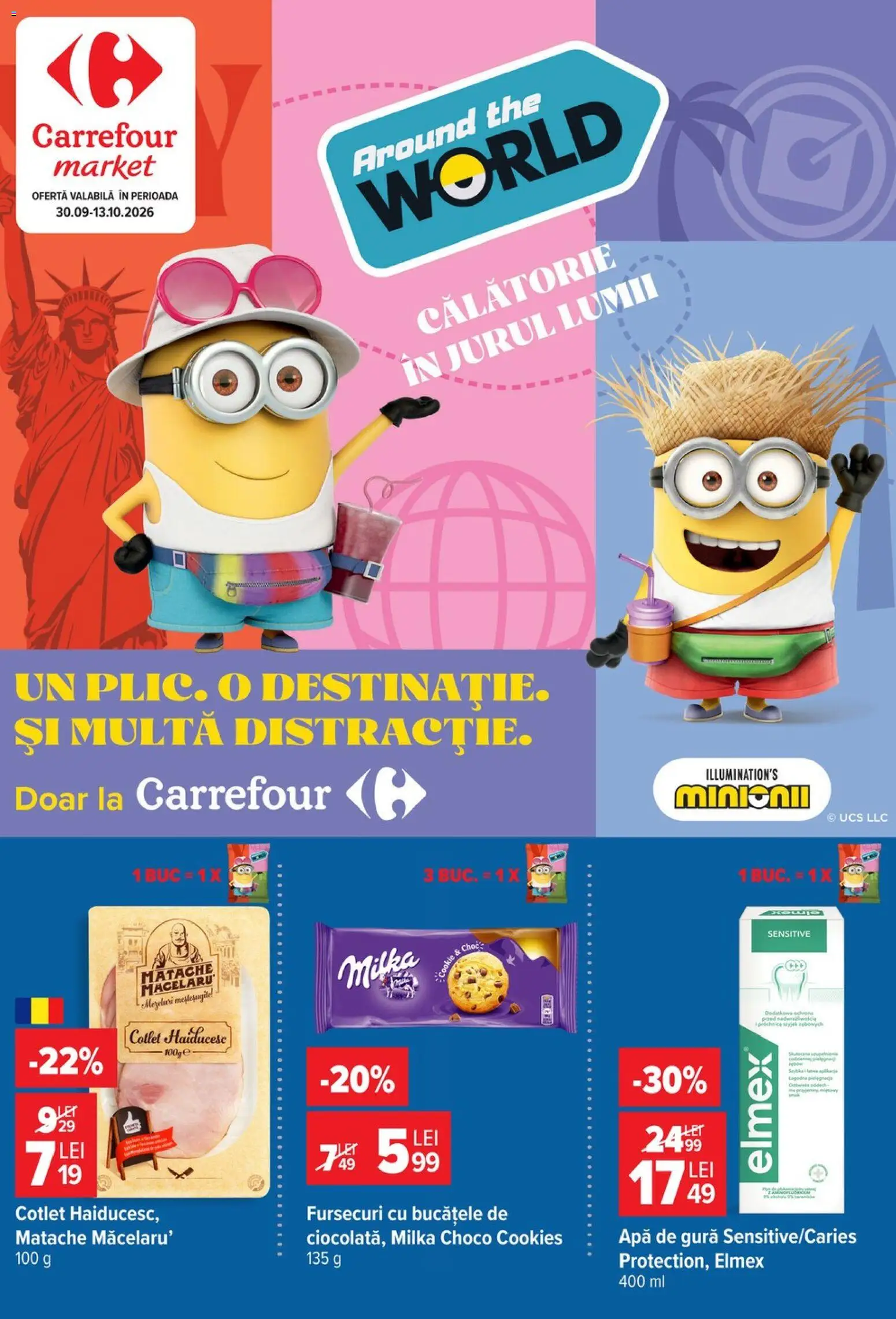 Noul catalog Carrefour – valabil de la 30.09.2026 | Pagină: 1 | Produse: Cotlet, Apă de gură, Apă