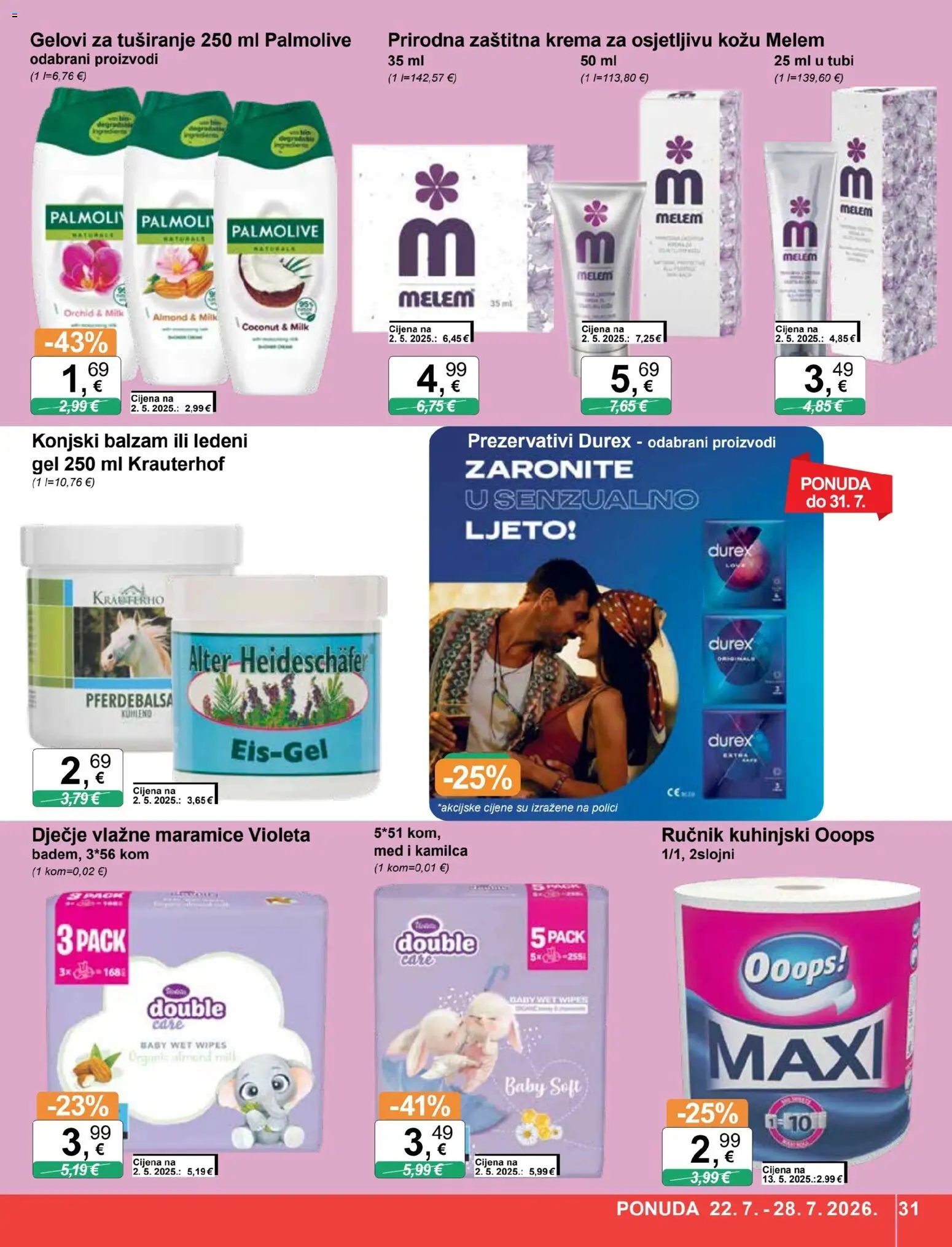 KTC katalog | vrijedi od 22.07.2026 | Stranica: 31 | Proizvodi: Krema, Maramice, Melem, Violeta