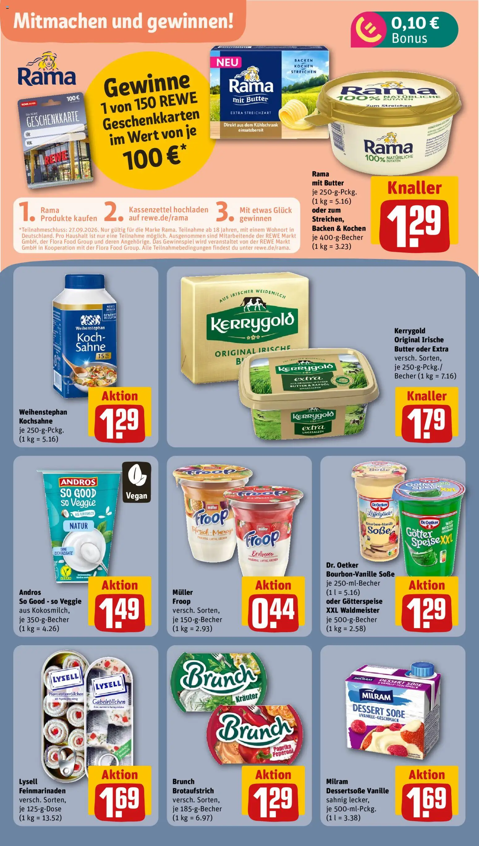 Rewe ihr Kaufpark Prospekt – gültig ab 21.09.2026 | Seite: 13 | Produkte: Froop, Butter, Soße, Milram