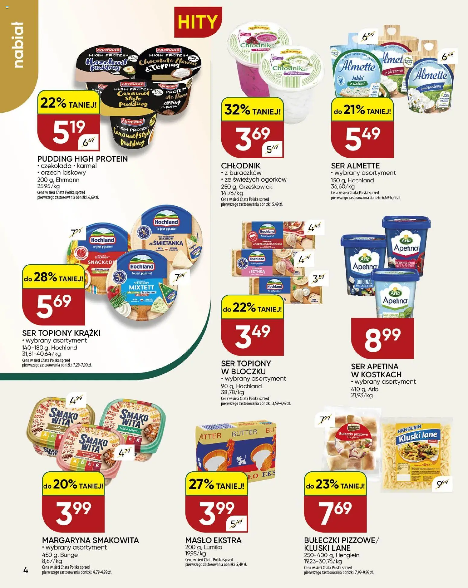 Chata Polska gazetka od 21.05.2026 | Strona: 21 | Produkty: Ser topiony, Szynka, Margaryna, Czekolada