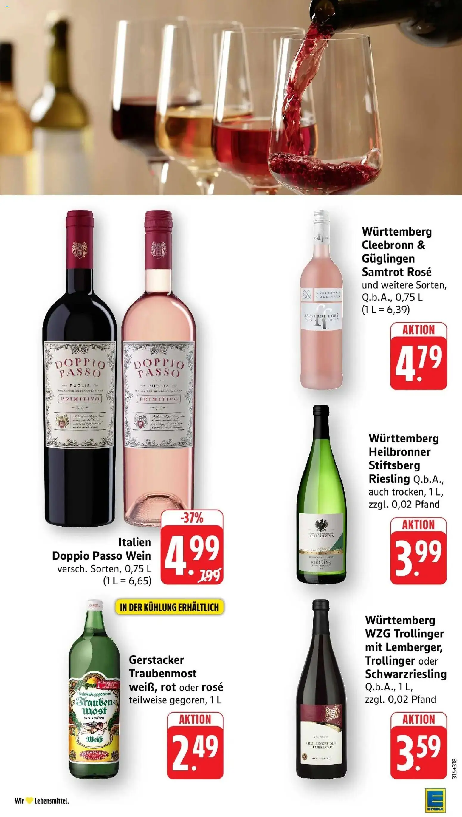 Edeka Prospekt Göppingen-Ursenwang (ab 17.08.2026) » Angebote Online | Seite: 32 | Produkte: Doppio Passo, Wein