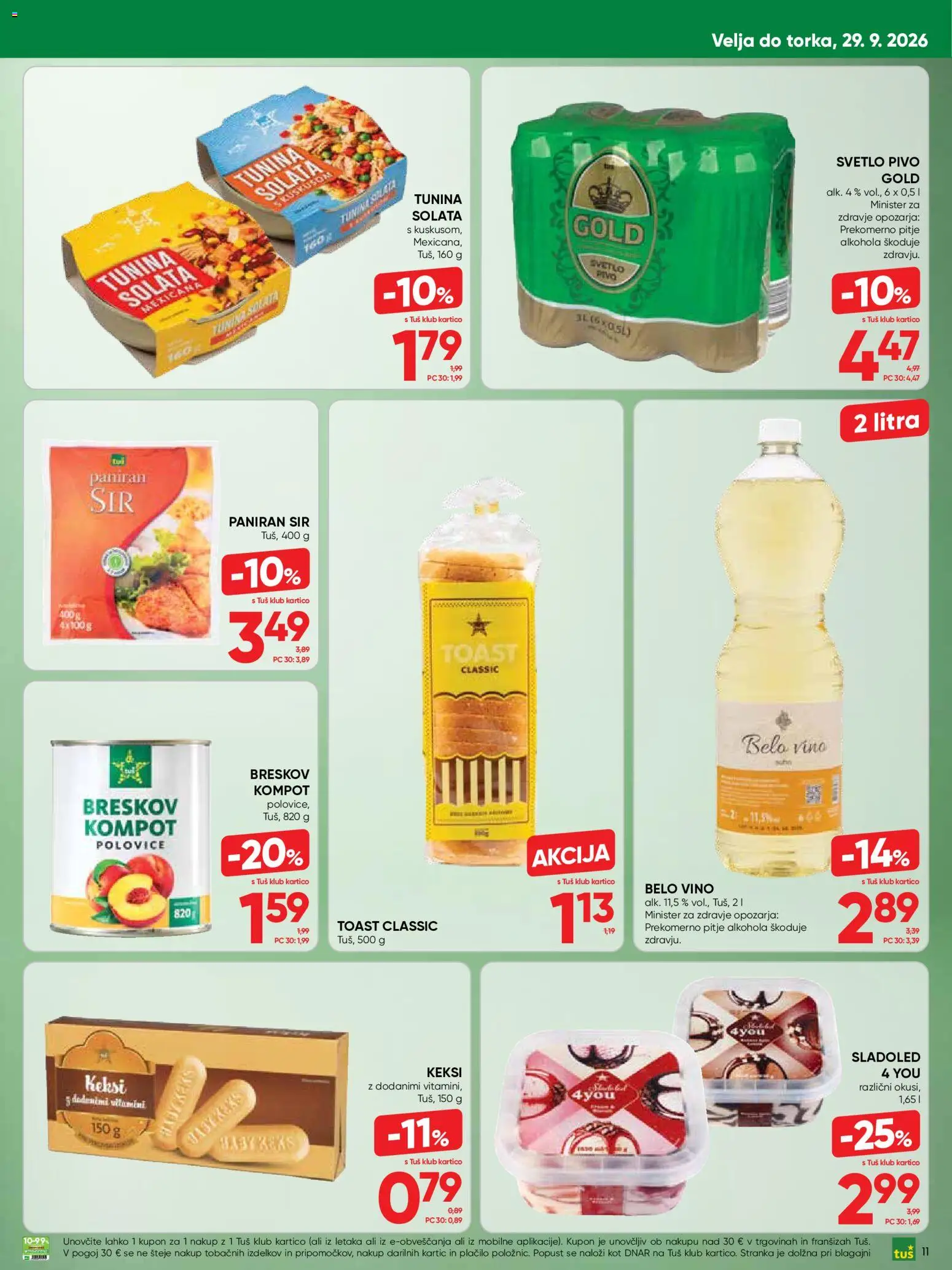 Novi Tuš katalog ponudbe – veljaven od 16.09.2026 | Stran: 11