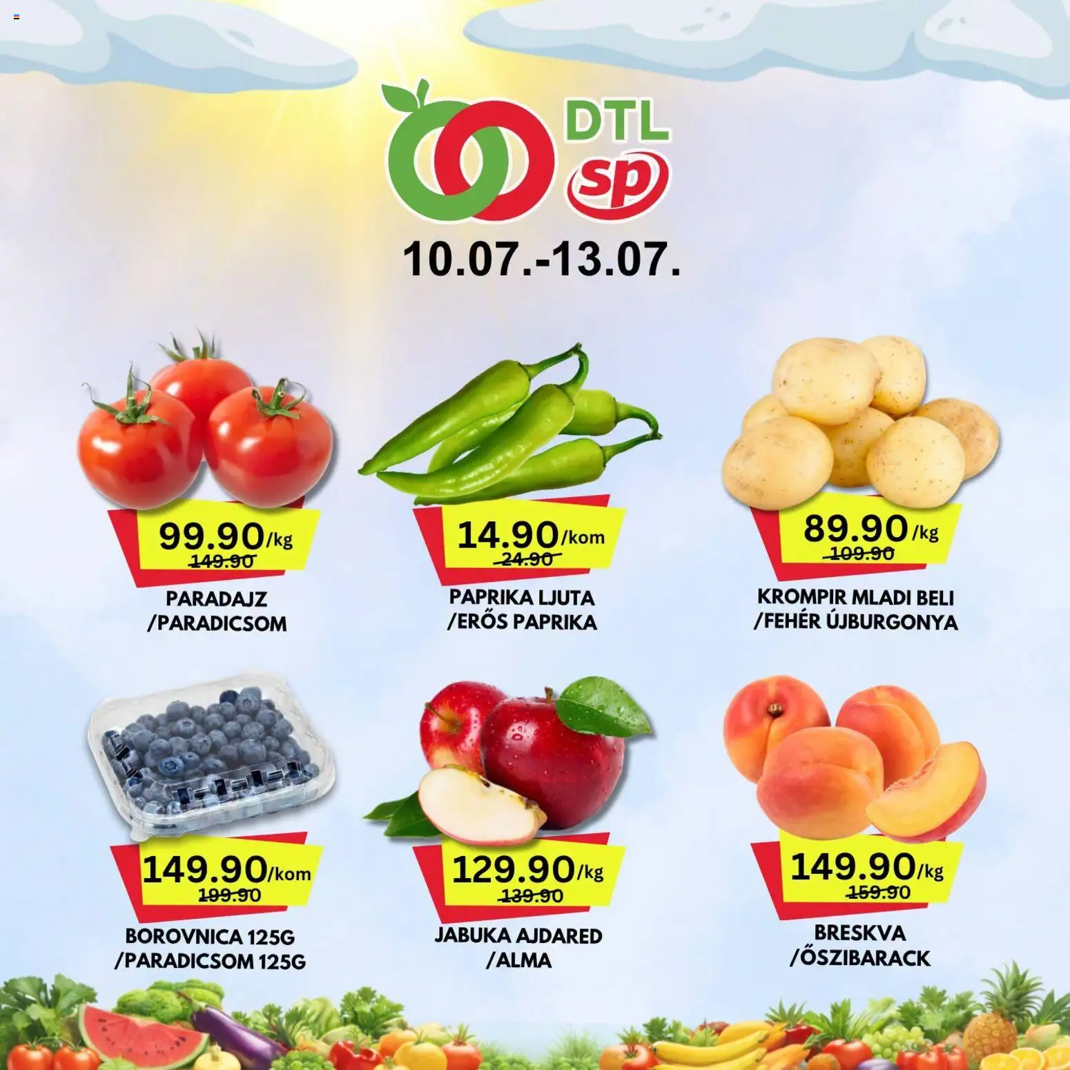 Senta Promet katalog - važi od 10.07.2026 | Strana: 1 | Proizvode: Paprika, Borovnica, Breskva, Paradajz