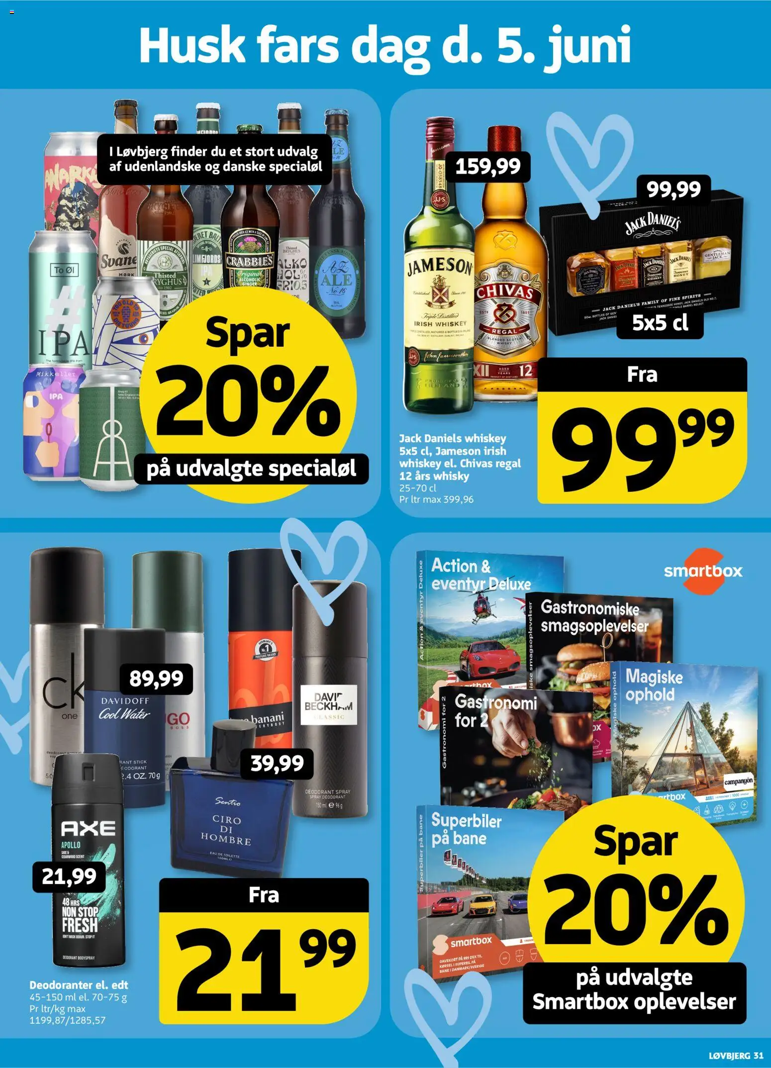 Løvbjerg tilbudsavis – gyldig fra 29.05.2026 | Side: 31 | Produkter: Øl, Deodorant, Whisky