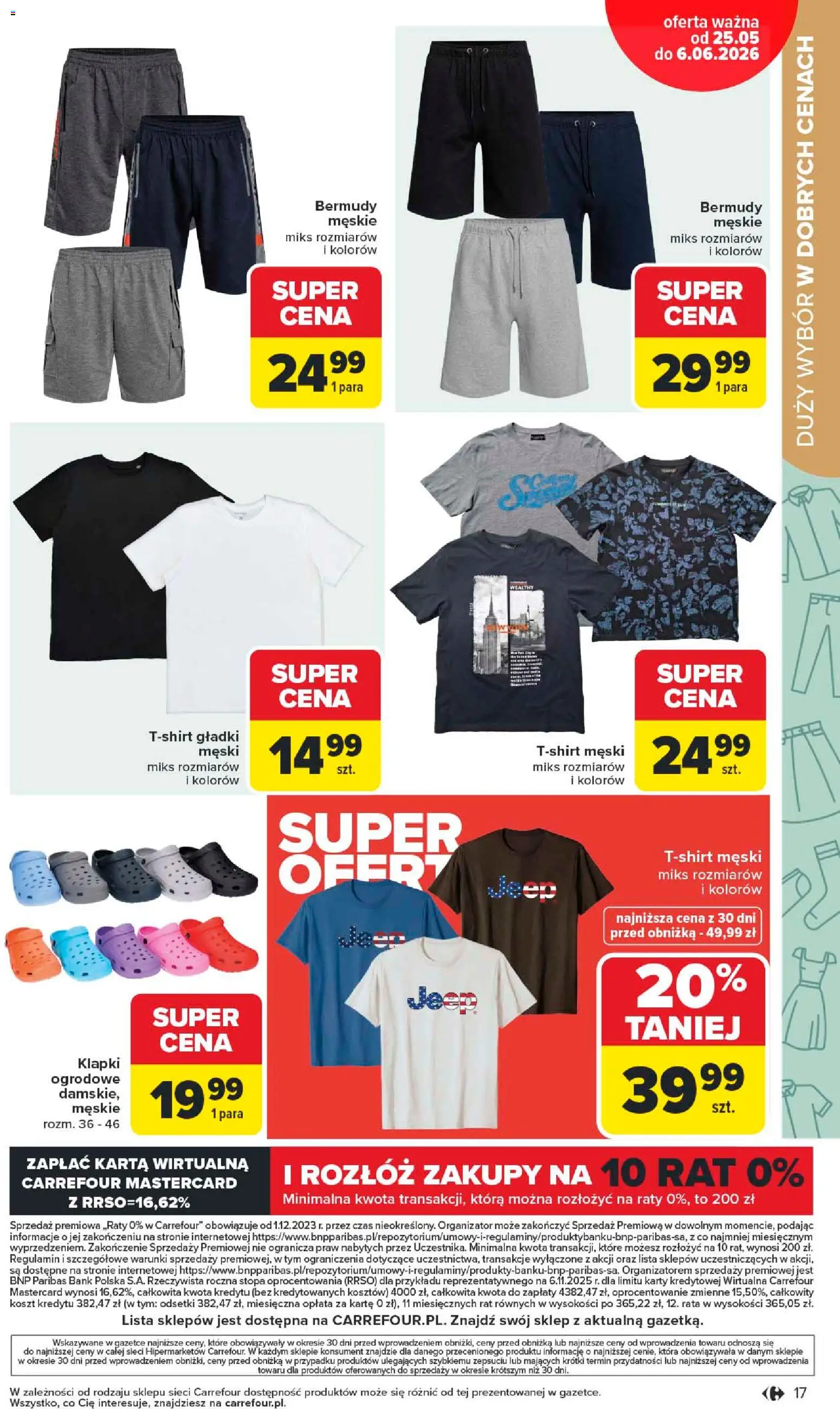 Carrefour gazetka - Łap super okazje od 25.05.2026 | Strona: 17 | Produkty: Karta, Klapki