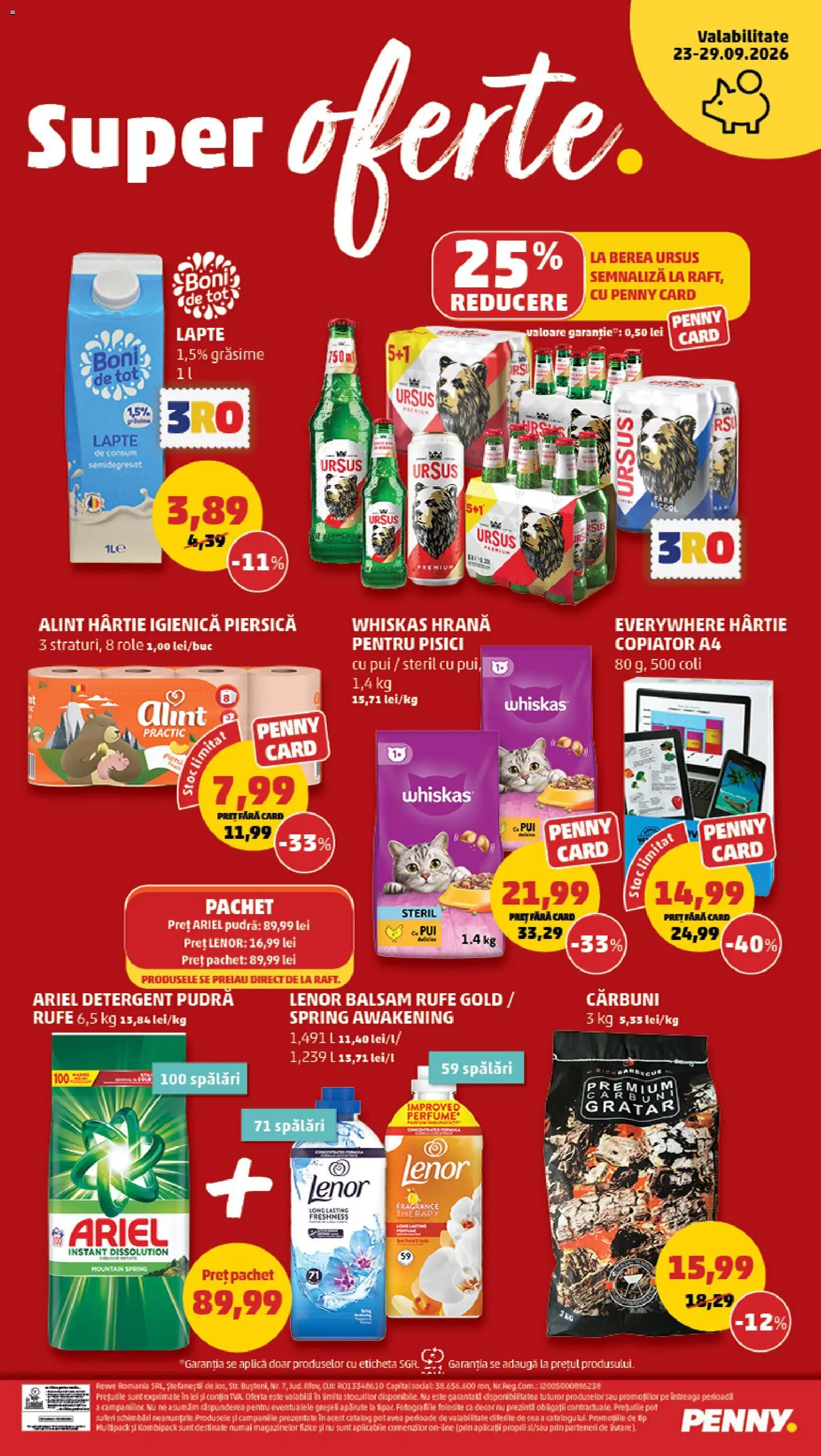 Noul catalog PENNY – valabil de la 23.09.2026 | Pagină: 24 | Produse: Aplică, Hrană pentru pisici, Grătar, Role