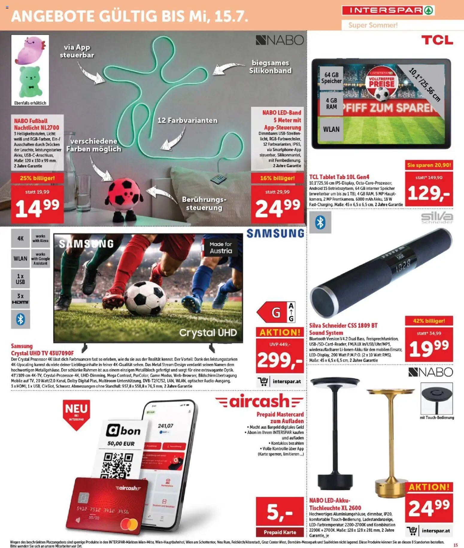 Interspar Flugblatt - Burgenland Sued gültig ab 25.06.2026 | Seite: 16 | Produkte: Tablet, TV, Samsung