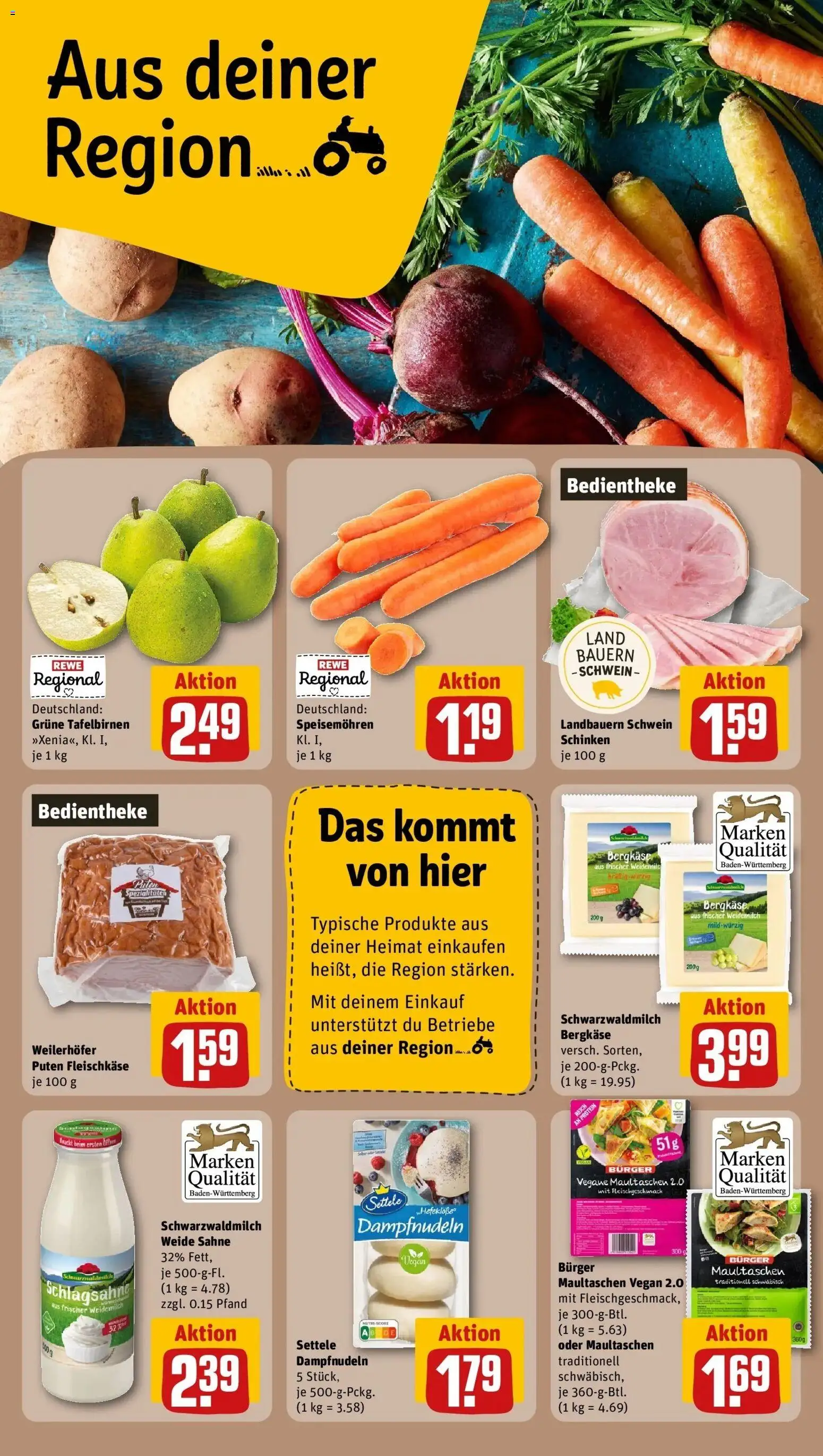 REWE Prospekt ab 26.10.2026 zum Blättern » Angebote | Seite: 26 | Produkte: Schlagsahne, Spezialitäten, Maultaschen, Sahne
