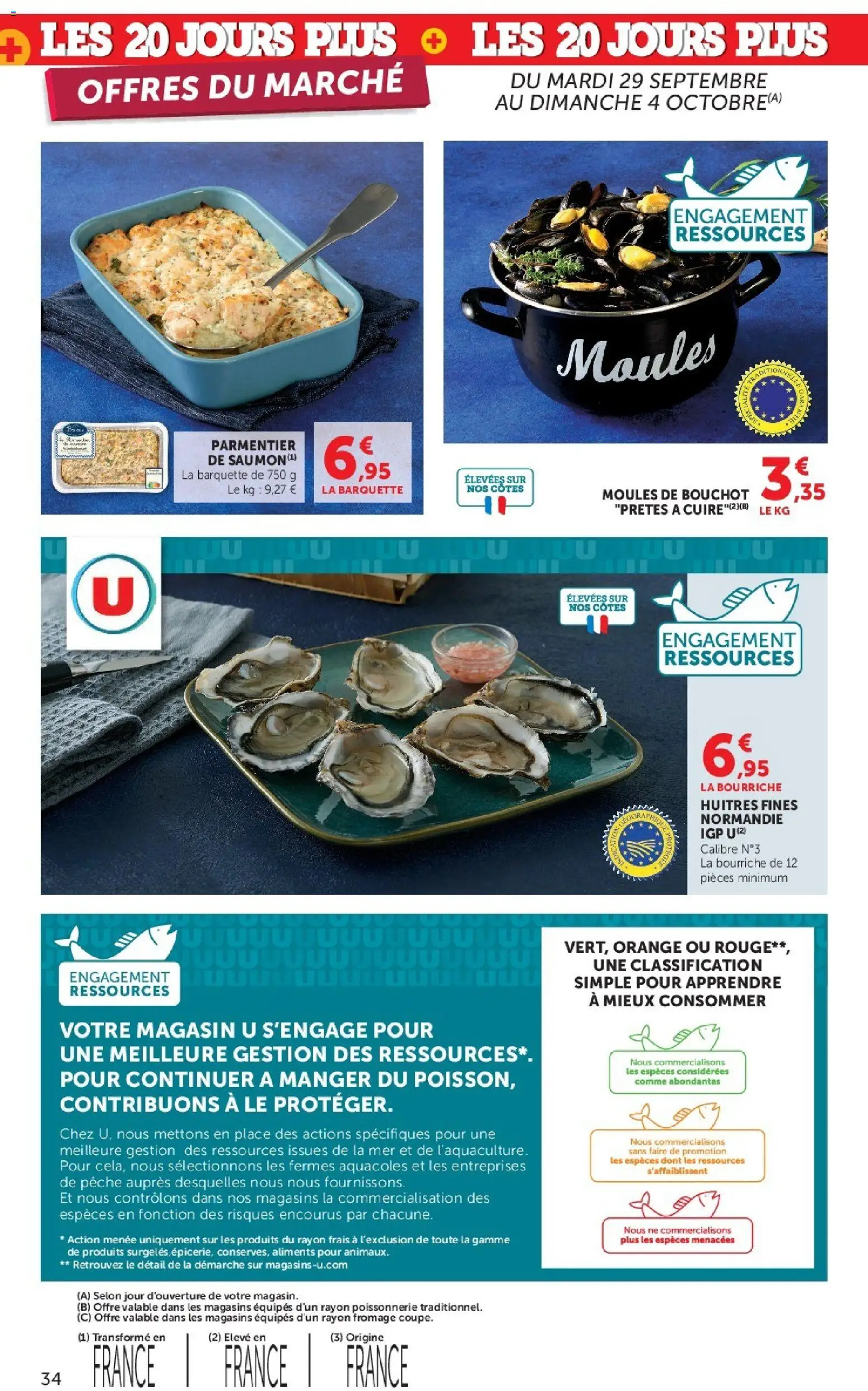 {H1} | Page: 34 | Produits: Orange, Poissonnerie, Huîtres fines, Fromage