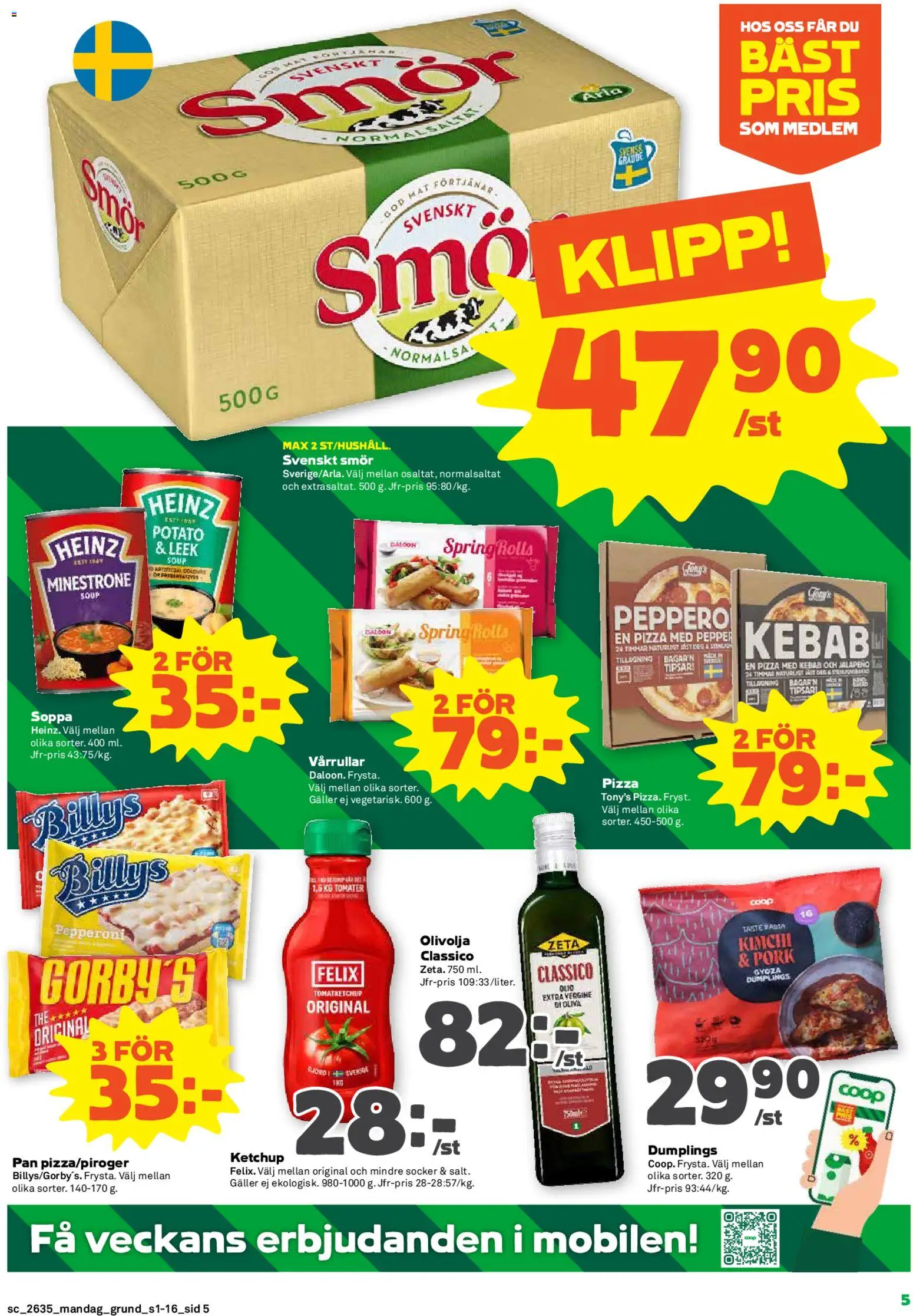 Stora Coop reklamblad aktuell från 24/08/2026 | Sida: 5 | Produkter: Galler, Ketchup, Socker, Soppa