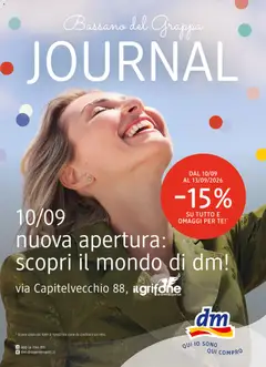 Anteprima del volantino dm drogerie markt volantino Apertura Bassano del Grappa valido a partire dal 10/09/2026