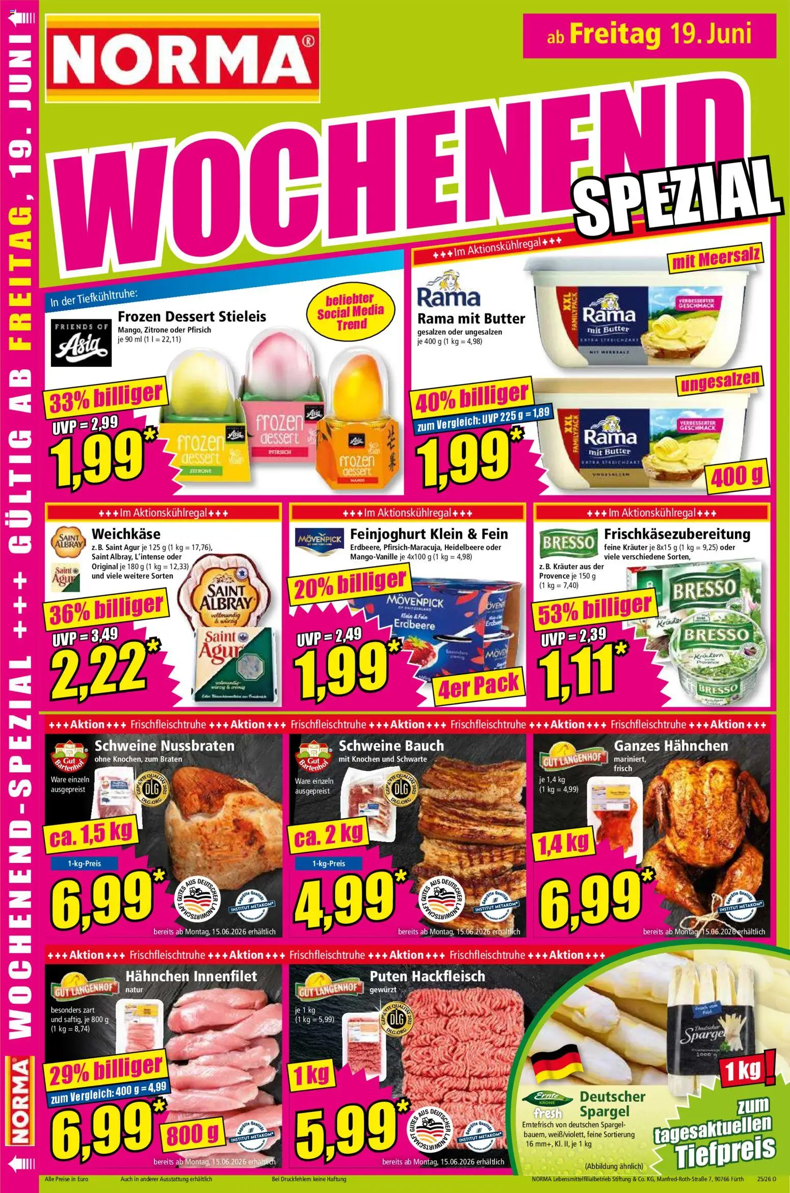 Norma Prospekt – gültig ab 15.06.2026 | Seite: 18 | Produkte: Butter, Bresso, Zitrone, Hackfleisch