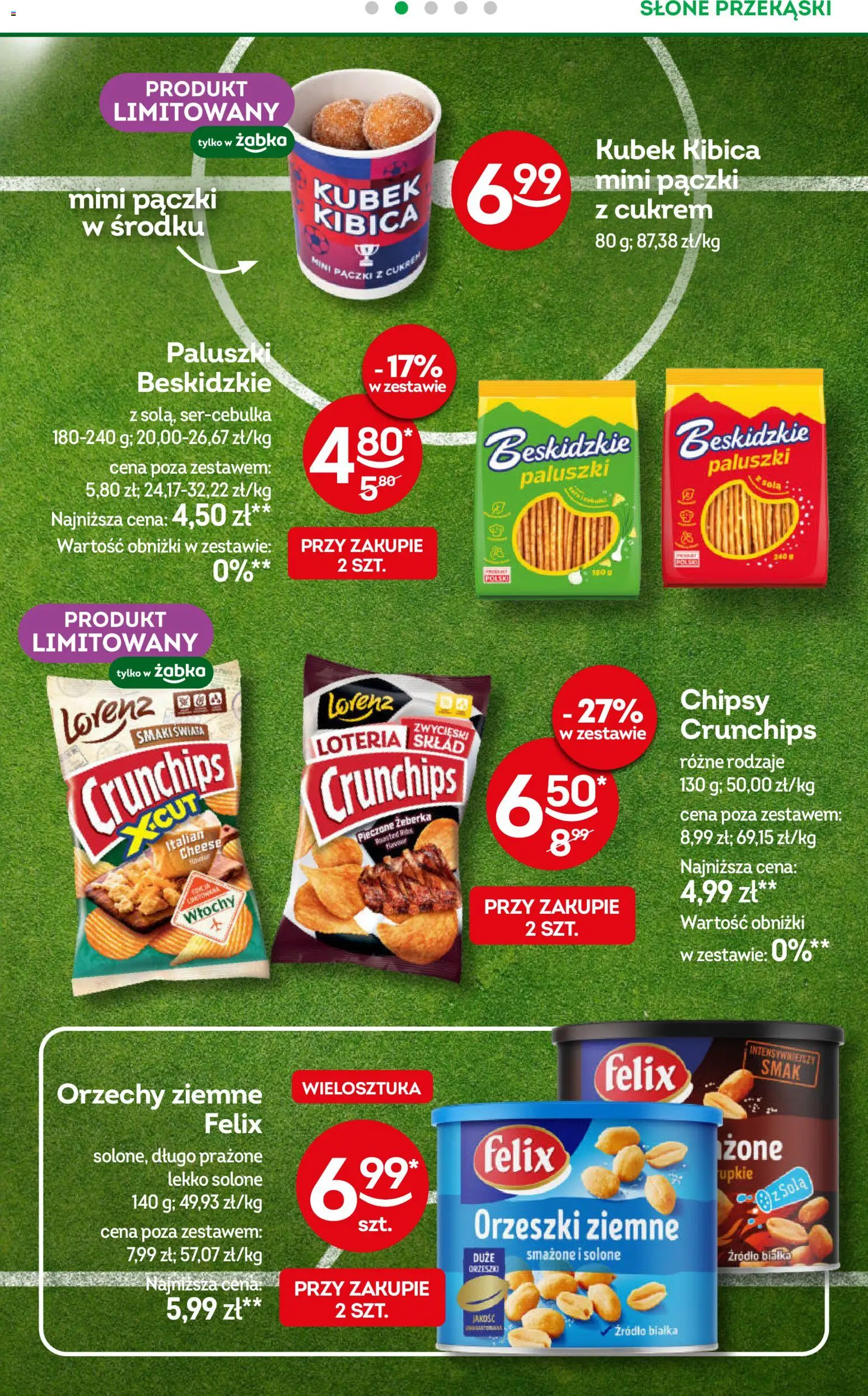 Żabka gazetka od 17.06.2026 | Strona: 37 | Produkty: Chipsy, Pączki, Paluszki, Orzechy